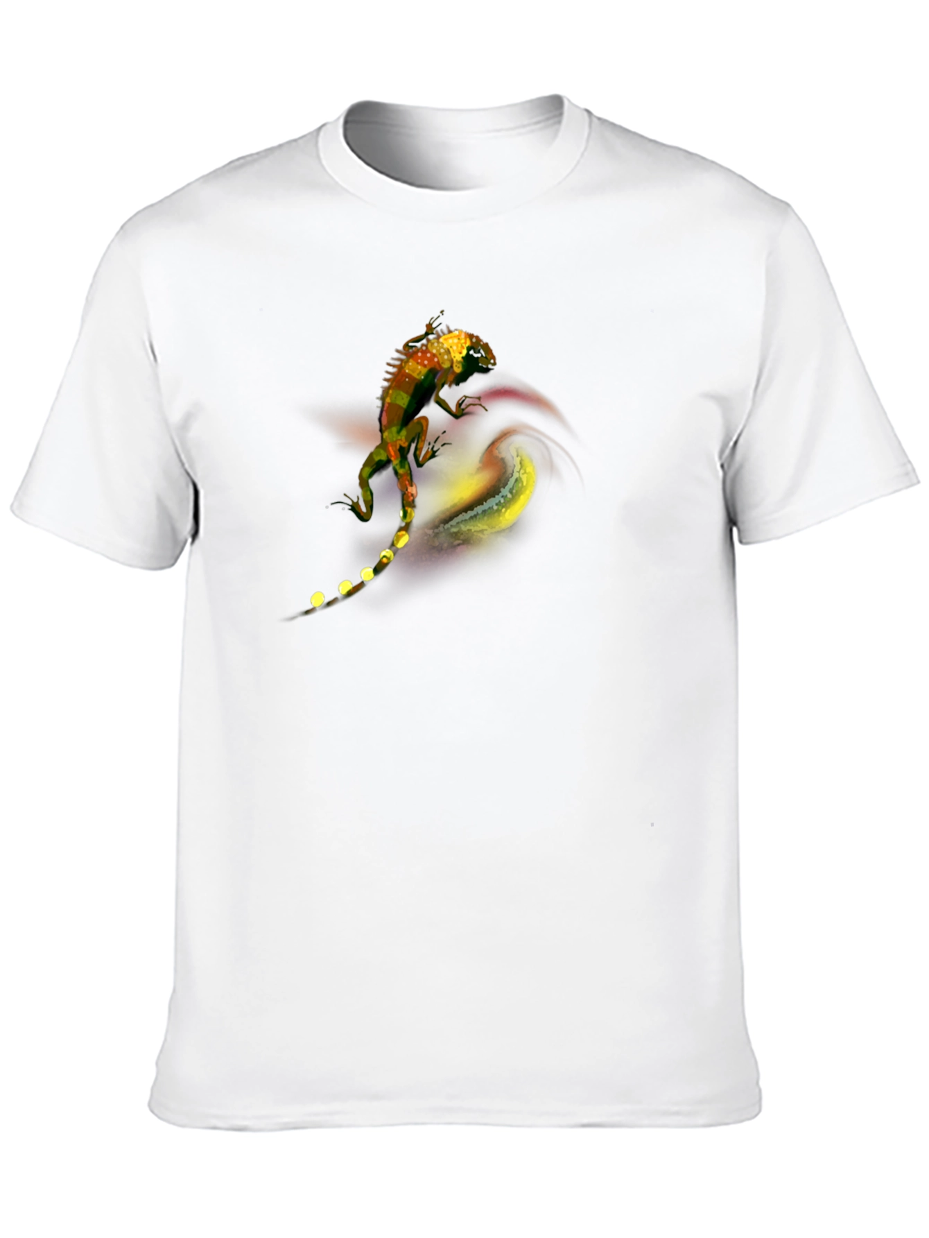 Lizard Graphic Tee - Artistic Black T-Shirt