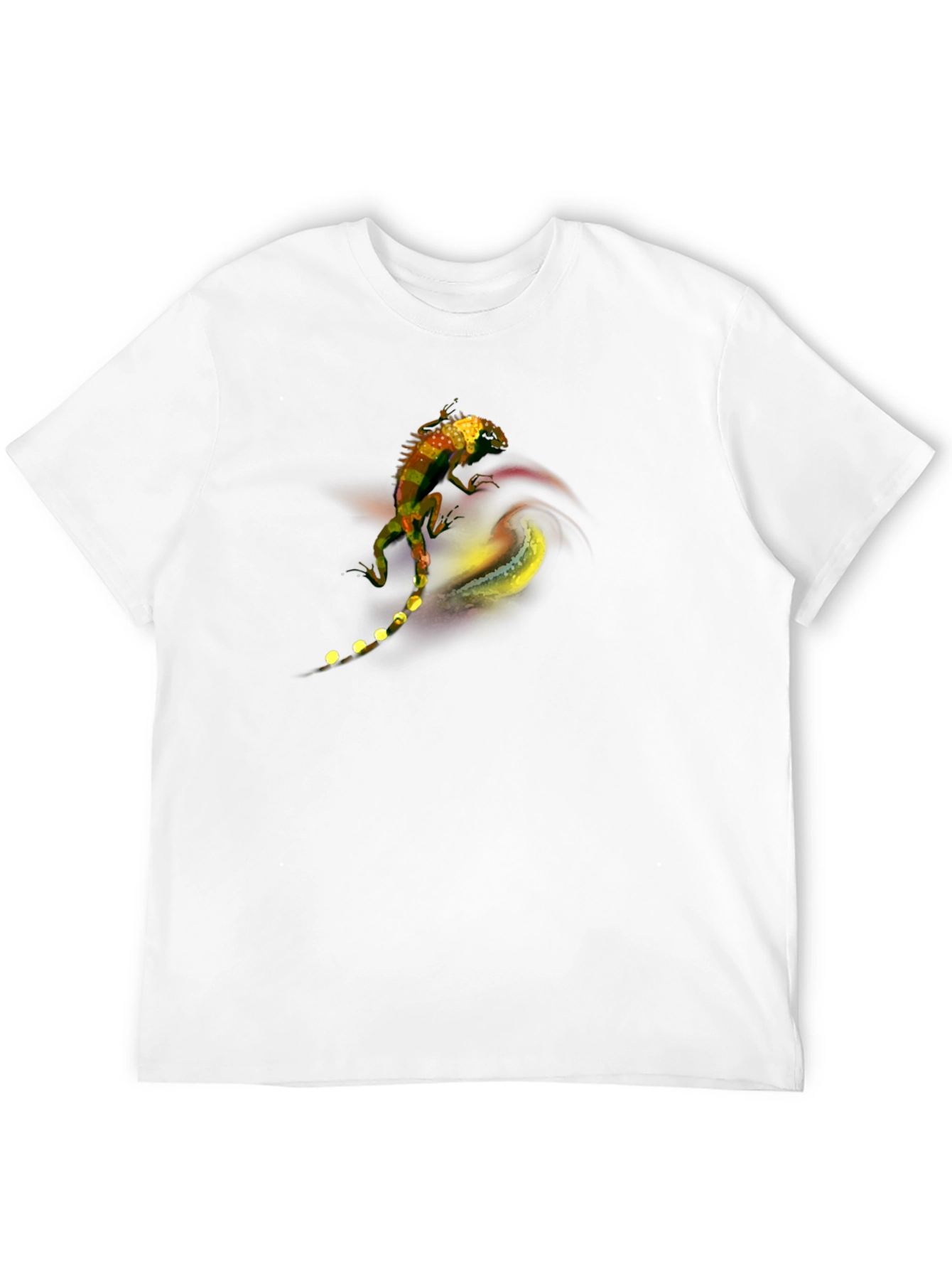 Lizard Graphic Tee - Artistic Black T-Shirt