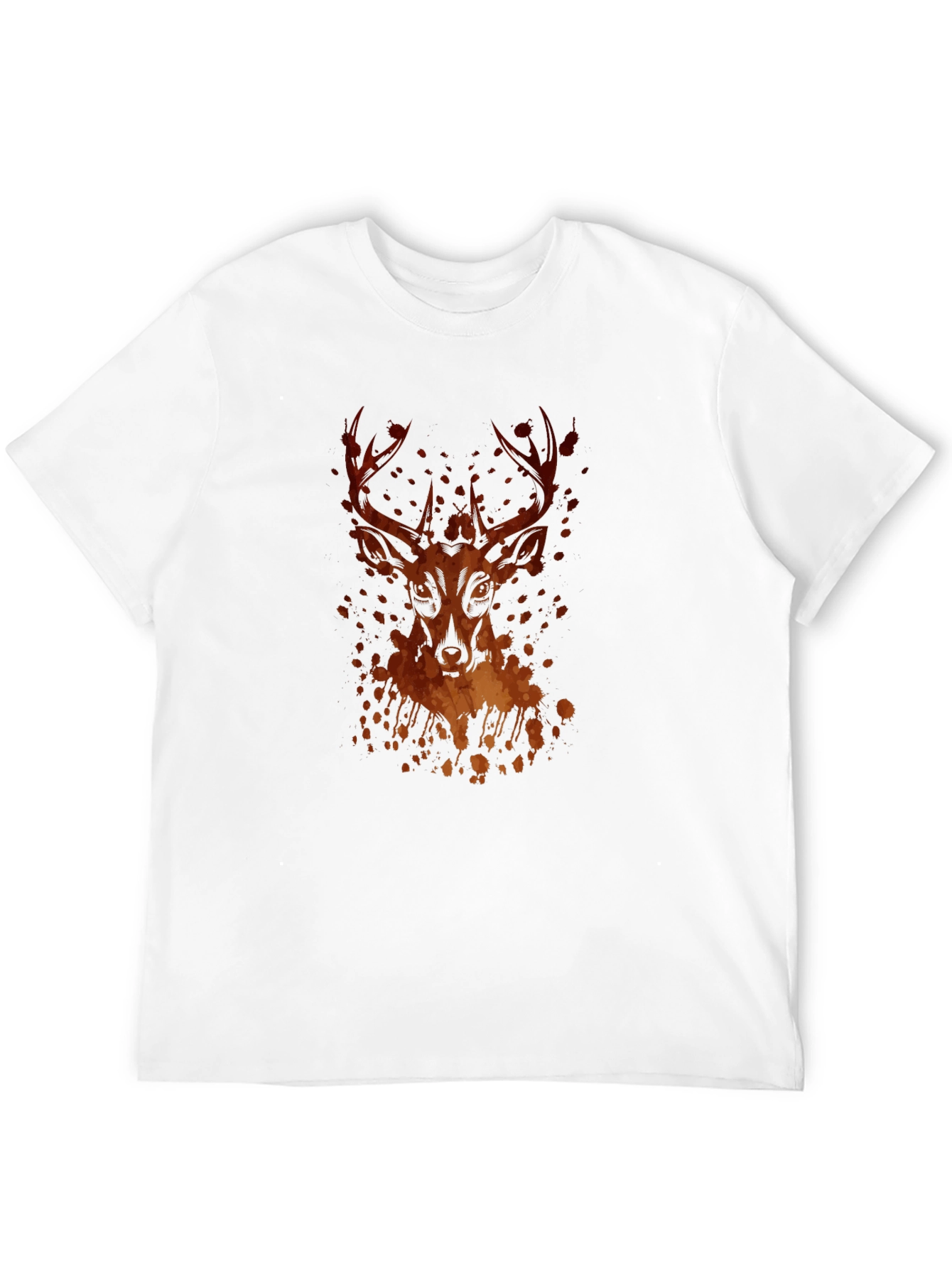Mens Black Deer Graphic Tee