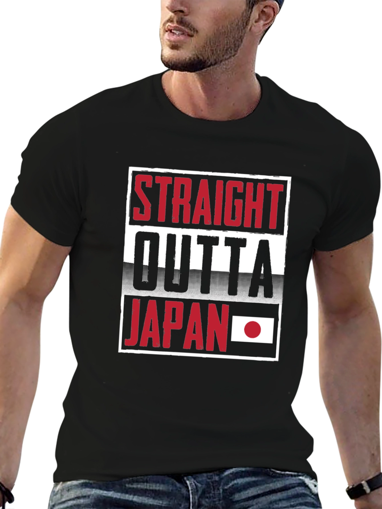 Straight Outta Japan Black T-Shirt