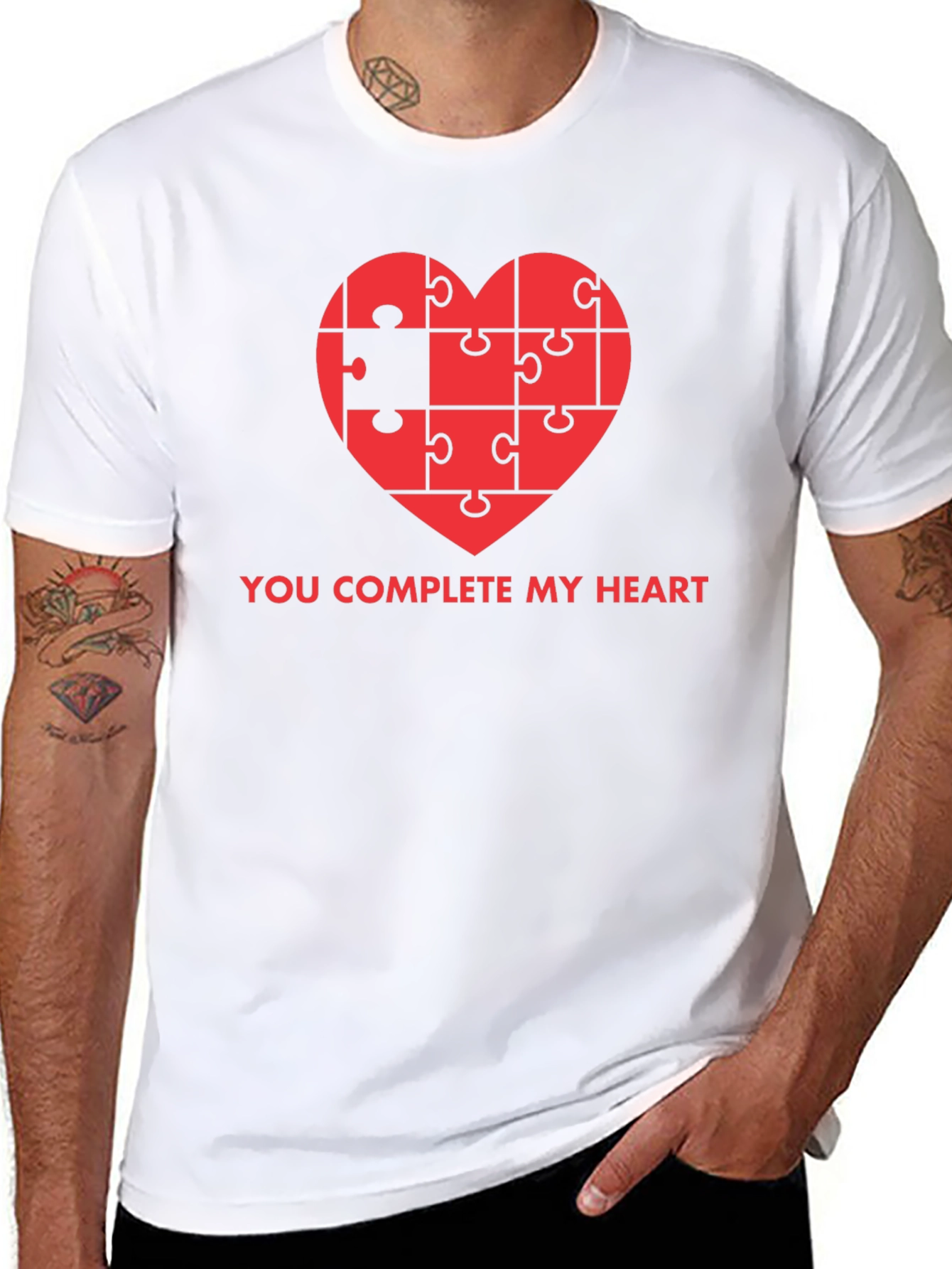 You Complete My Heart Puzzle Piece T-Shirt