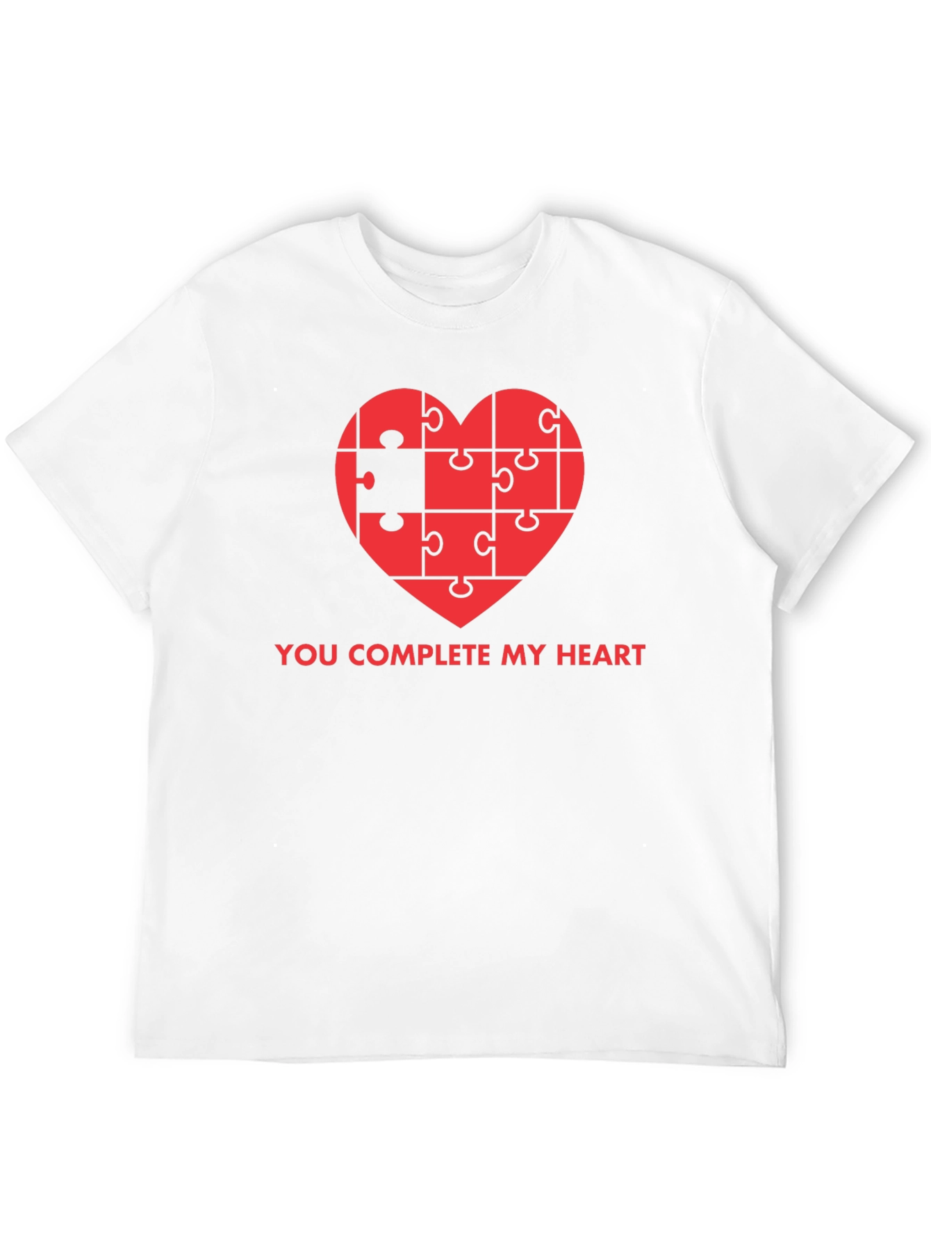 You Complete My Heart Puzzle Piece T-Shirt