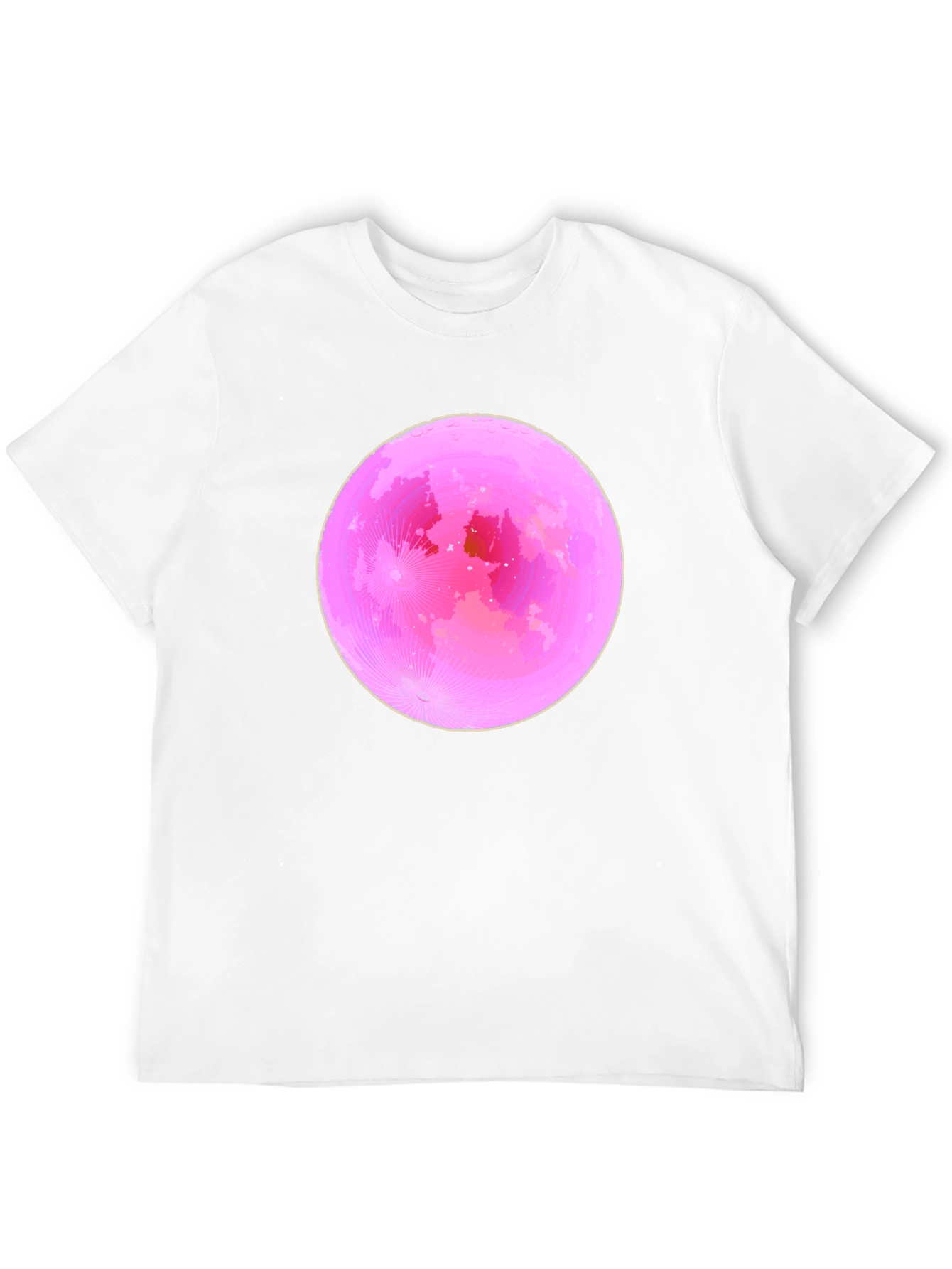 Pink Moon Graphic Tee - Soft Black Cotton T-Shirt