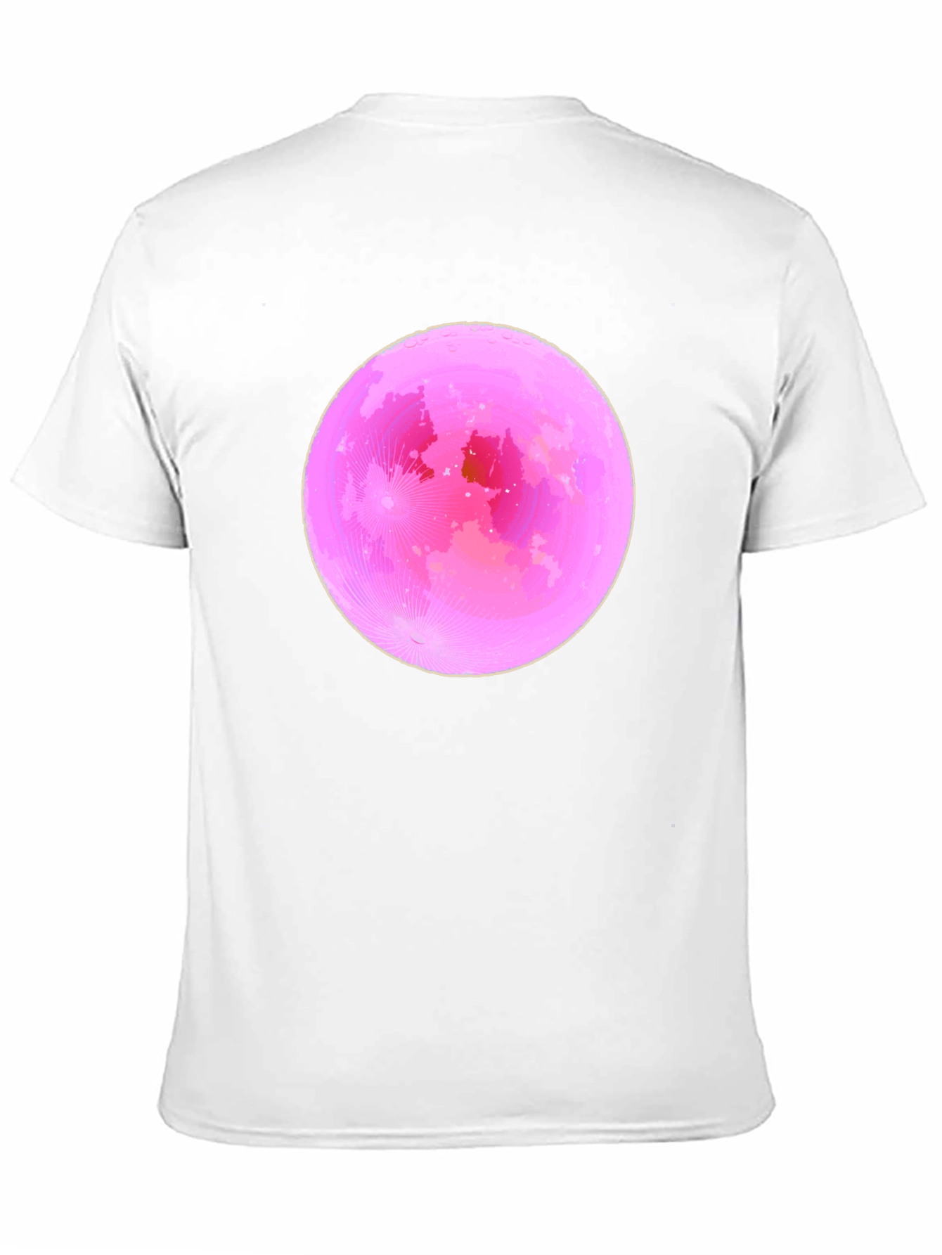 Pink Moon Graphic Tee - Soft Black Cotton T-Shirt