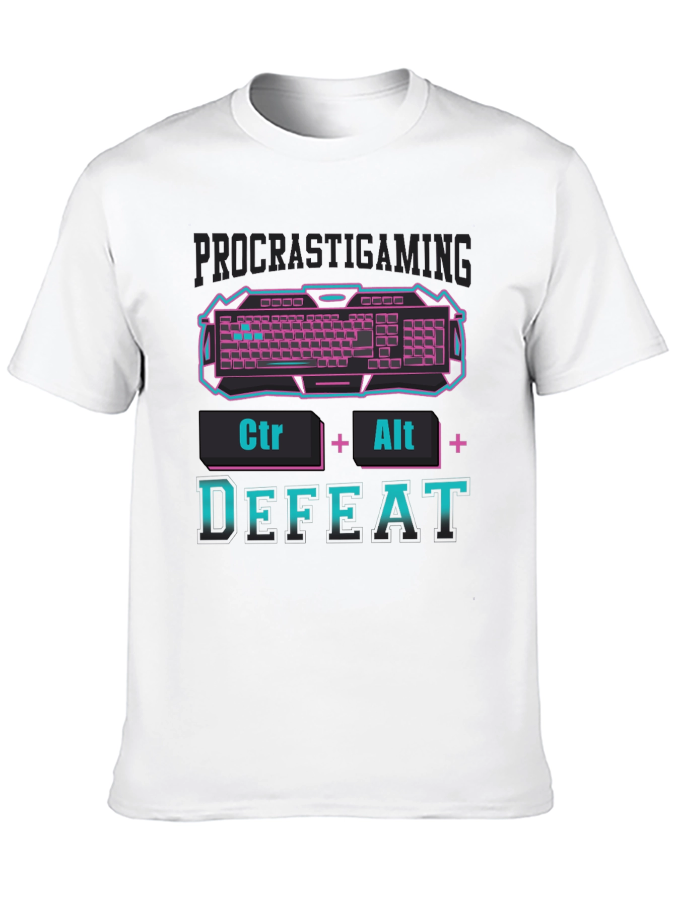 Procrastigaming T-Shirt - Ctrl+Alt+Defeat Graphic Tee
