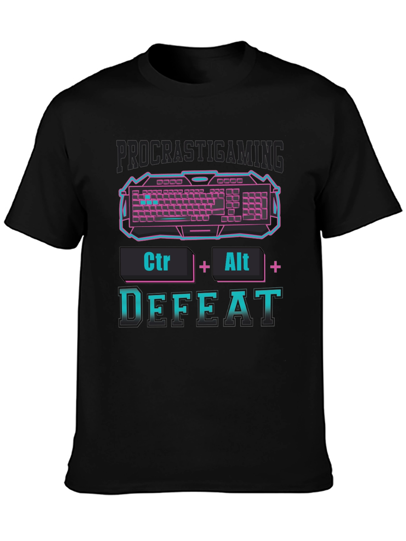Procrastigaming T-Shirt - Ctrl+Alt+Defeat Graphic Tee