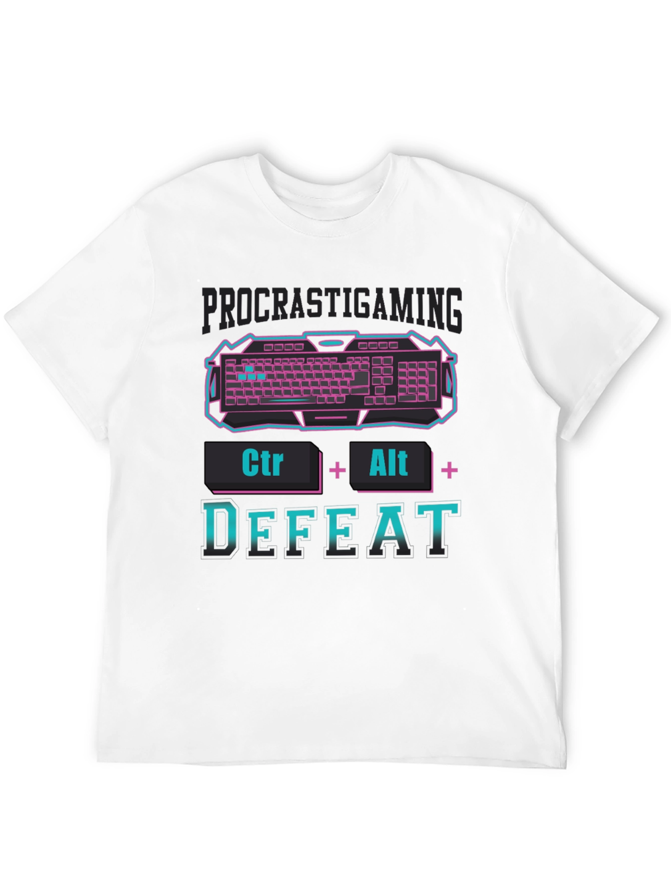 Procrastigaming T-Shirt - Ctrl+Alt+Defeat Graphic Tee