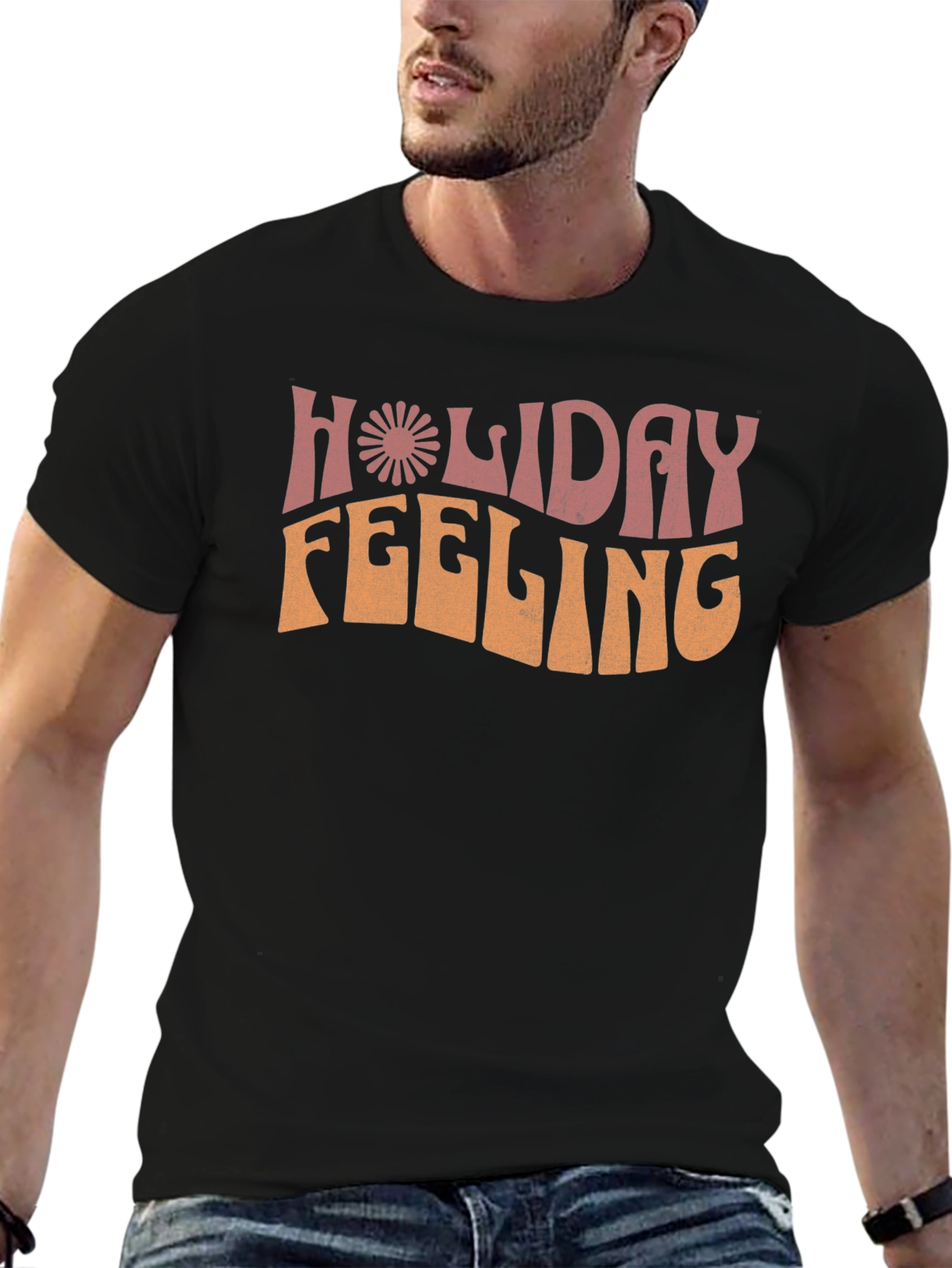 Holiday Feeling Graphic Tee - Retro Style