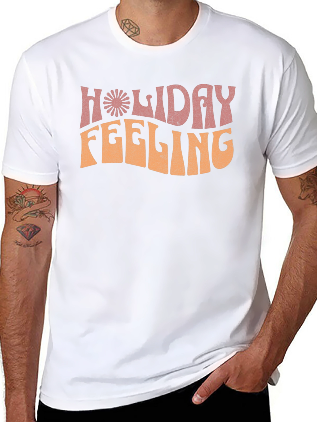 Holiday Feeling Graphic Tee - Retro Style