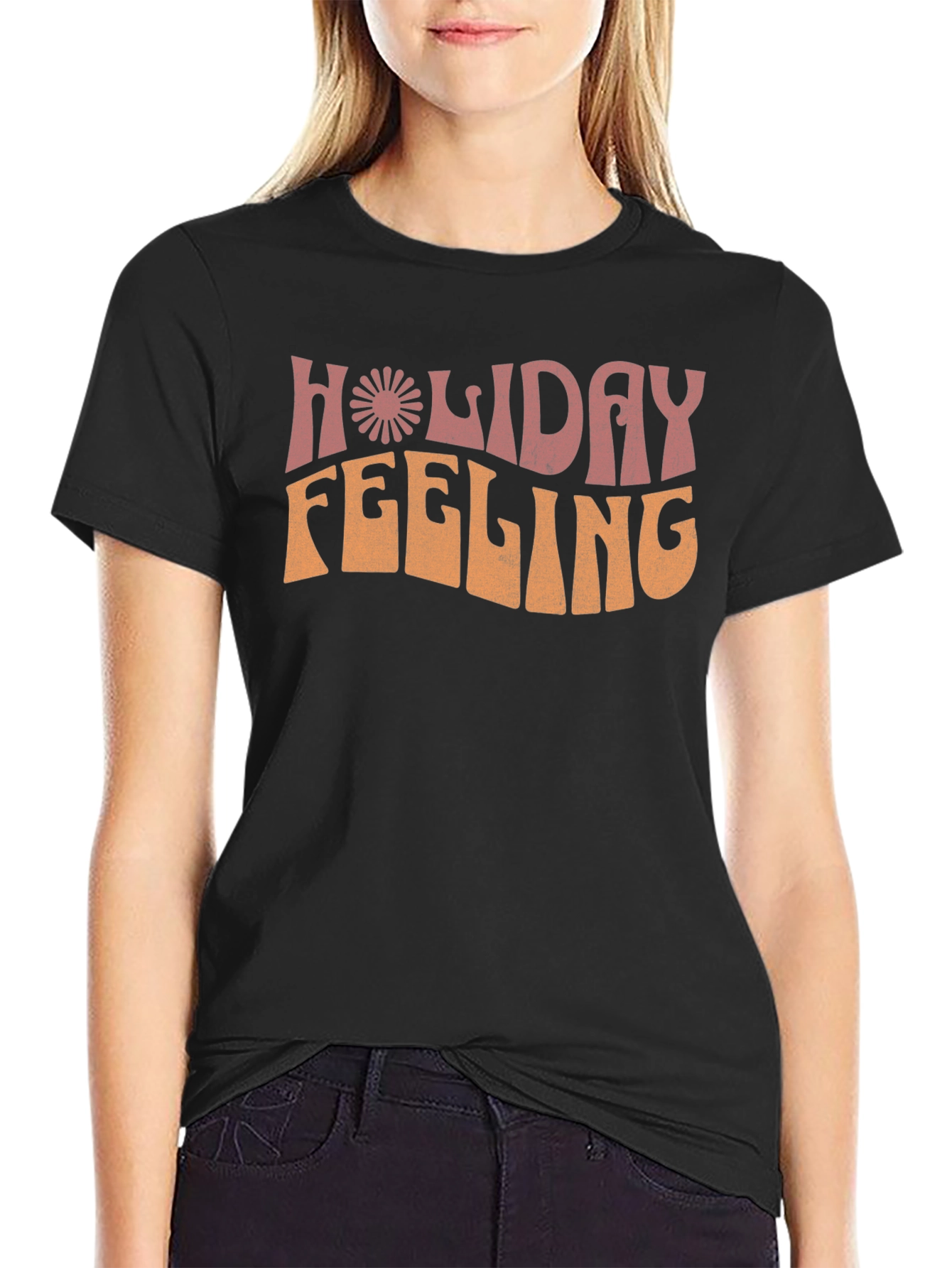 Holiday Feeling Graphic Tee - Retro Style
