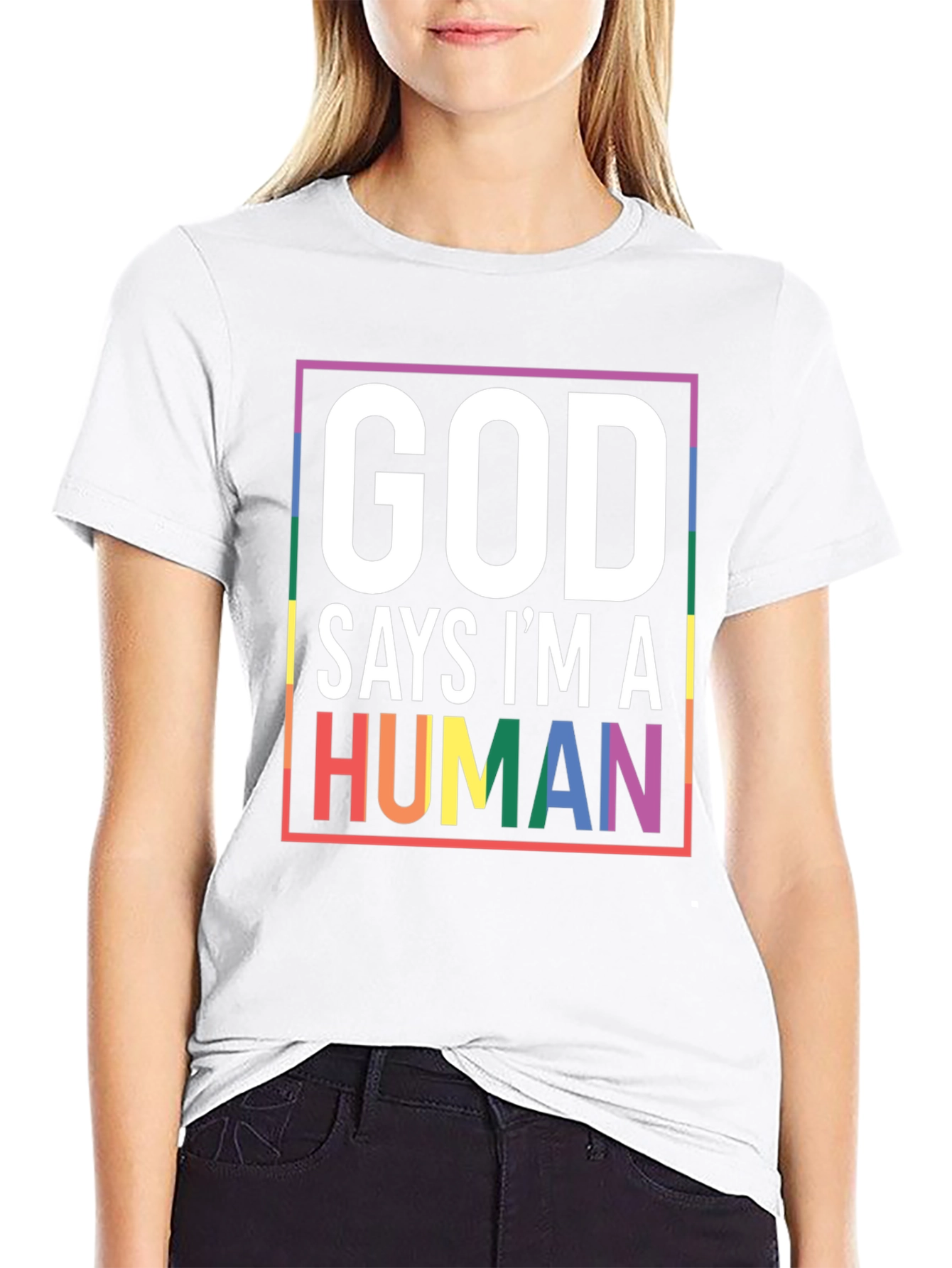 God Says Im A Human Pride T-Shirt