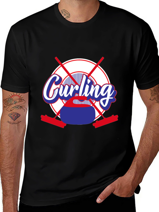 Curling Sport T-Shirt - Novelty Graphic Tee