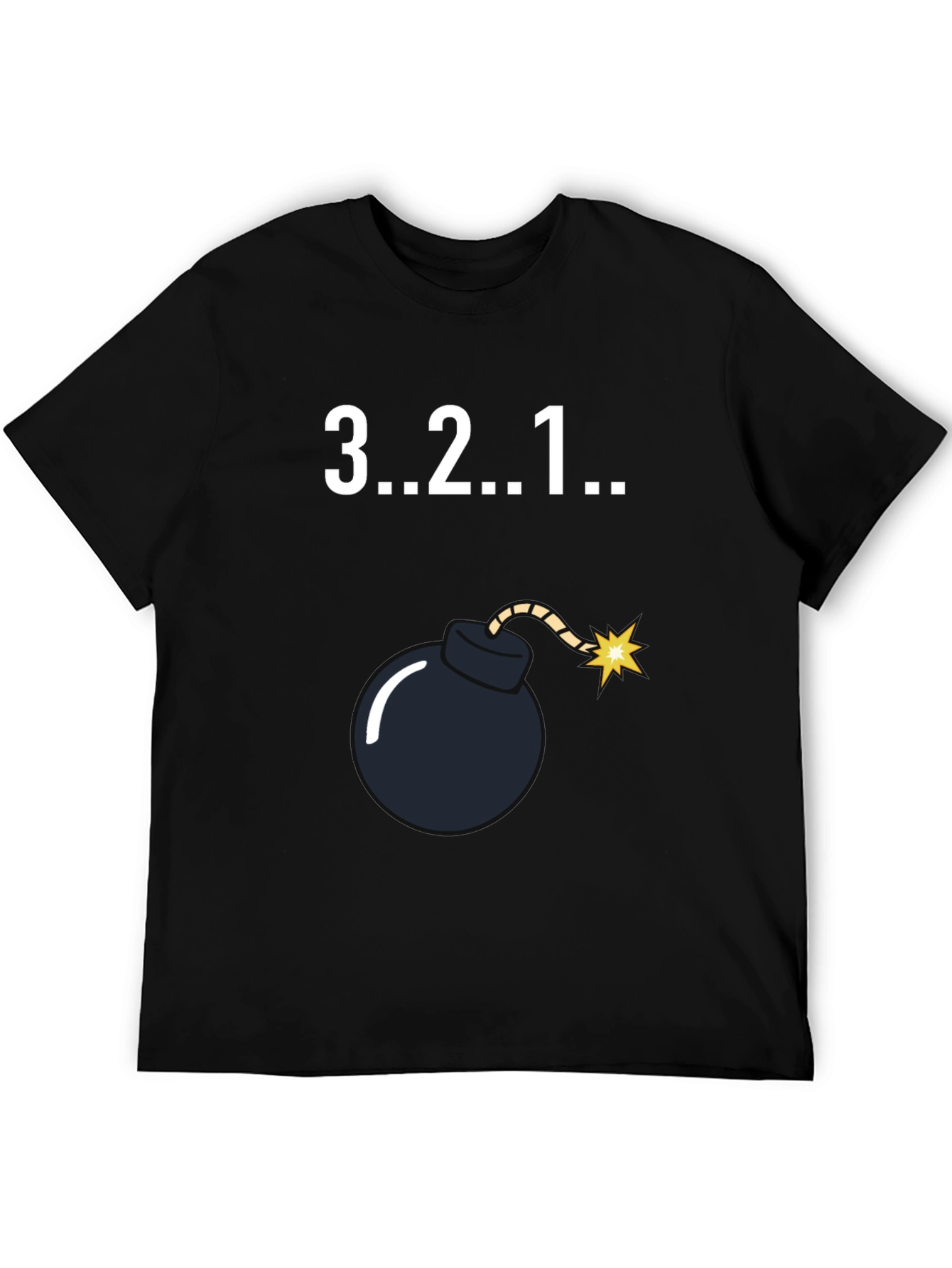 Countdown Bomb Graphic Tee - Black Cotton T-Shirt