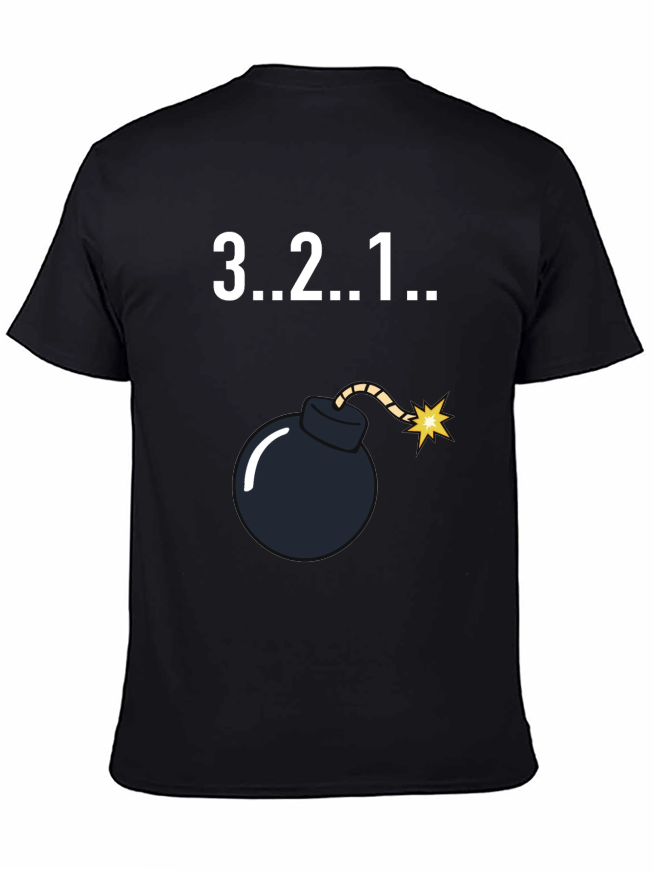 Countdown Bomb Graphic Tee - Black Cotton T-Shirt