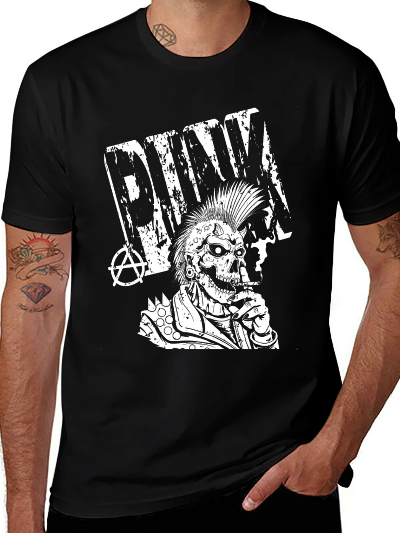 Punk Skull Graphic T-Shirt