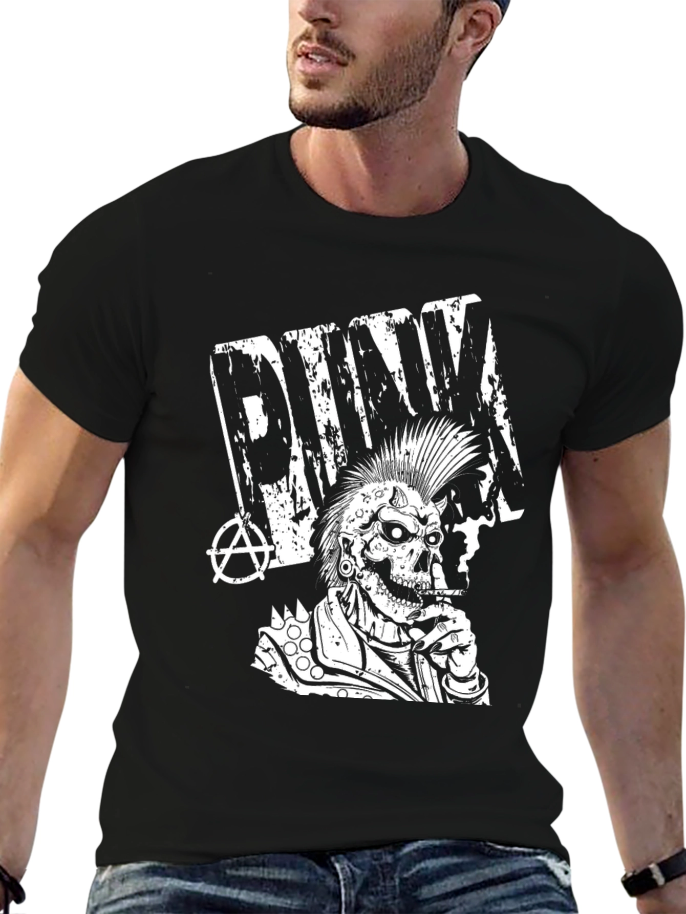 Punk Skull Graphic T-Shirt
