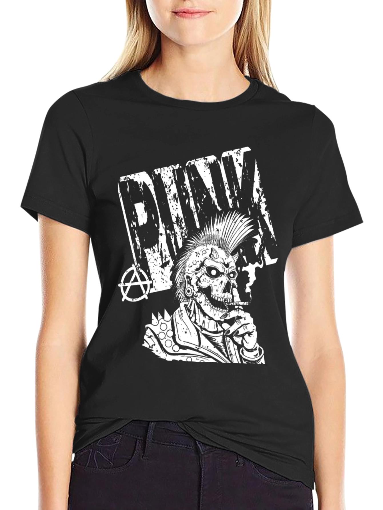 Punk Skull Graphic T-Shirt