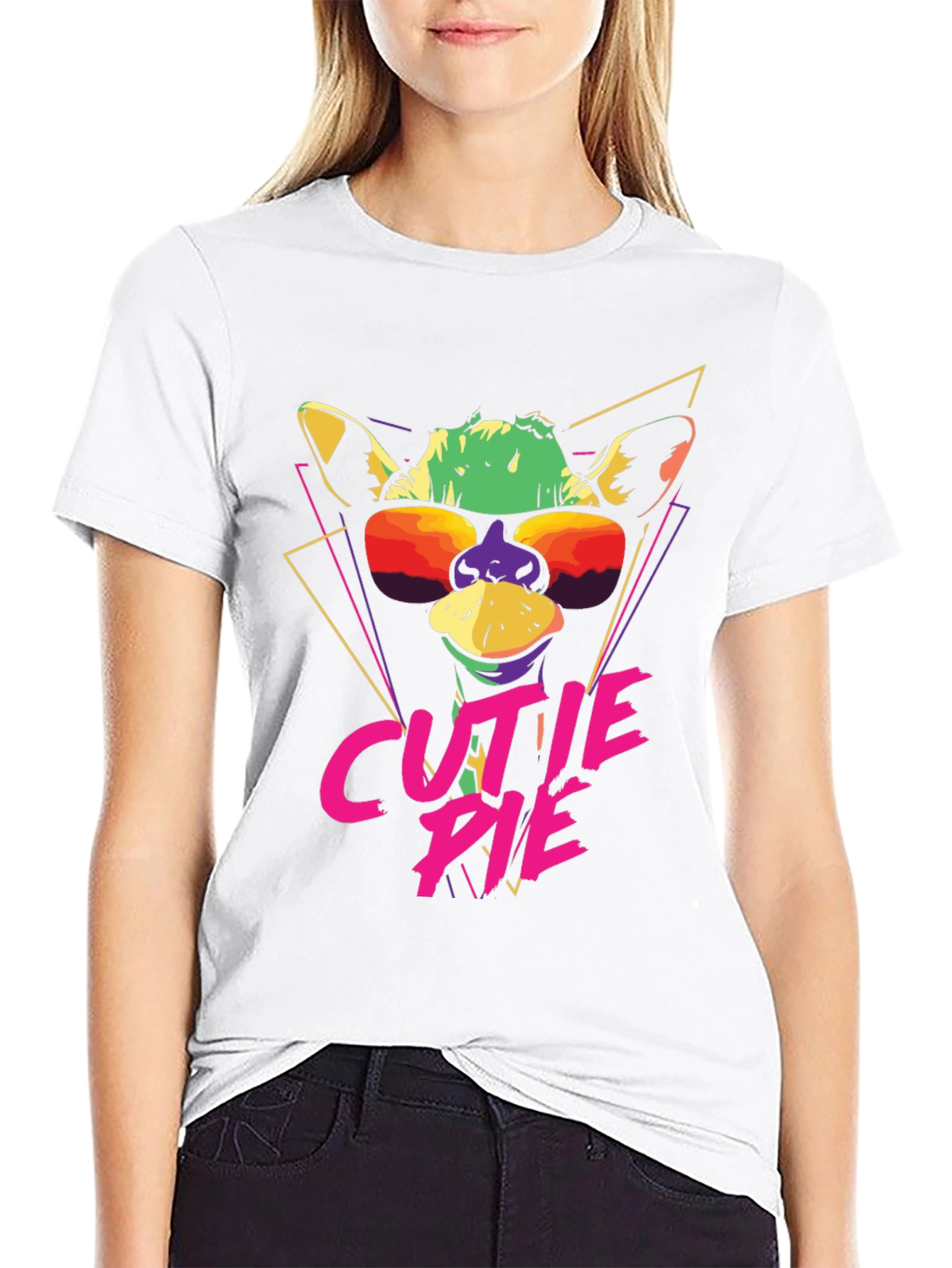 Cool Giraffe Cutie Pie Graphic Tee