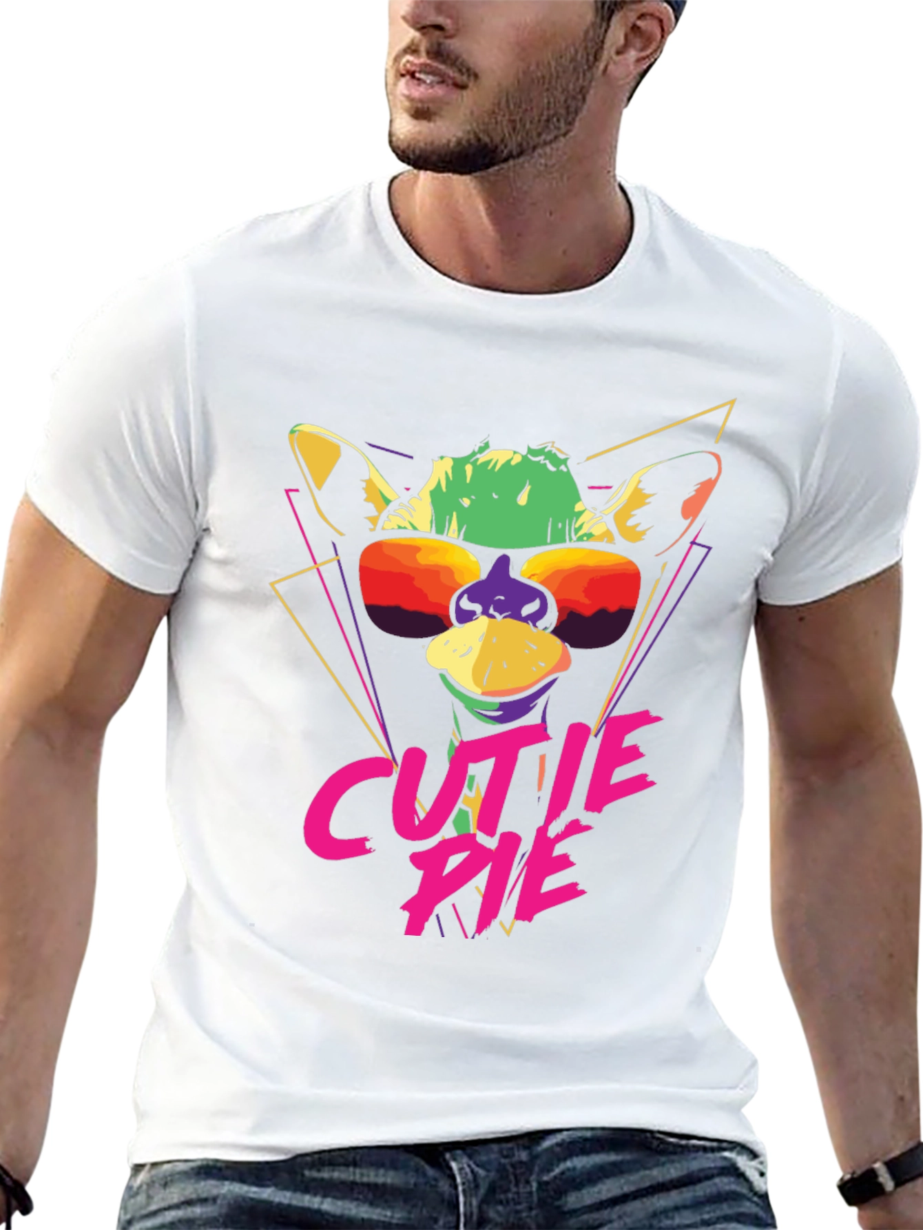 Cool Giraffe Cutie Pie Graphic Tee