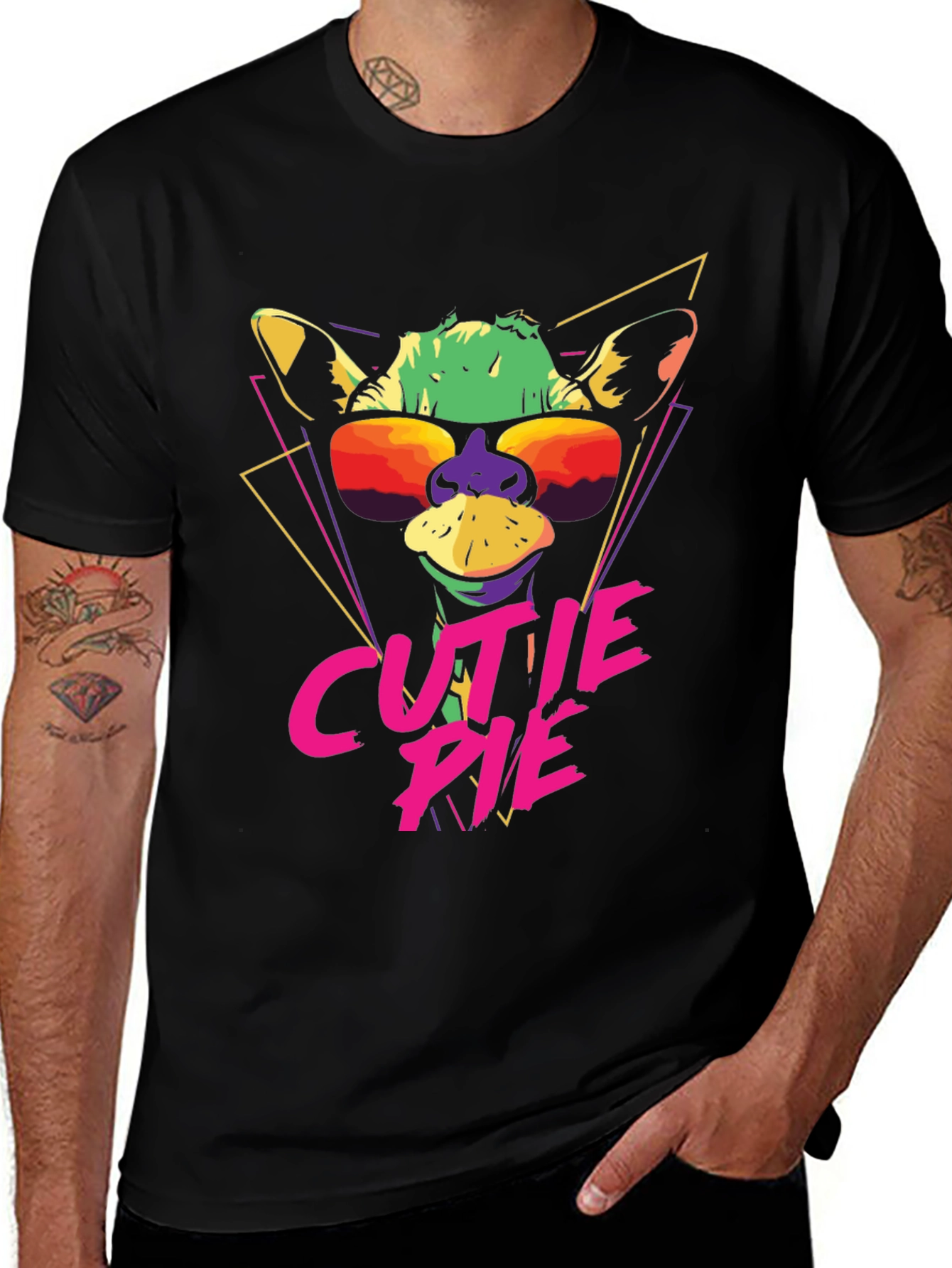 Cool Giraffe Cutie Pie Graphic Tee