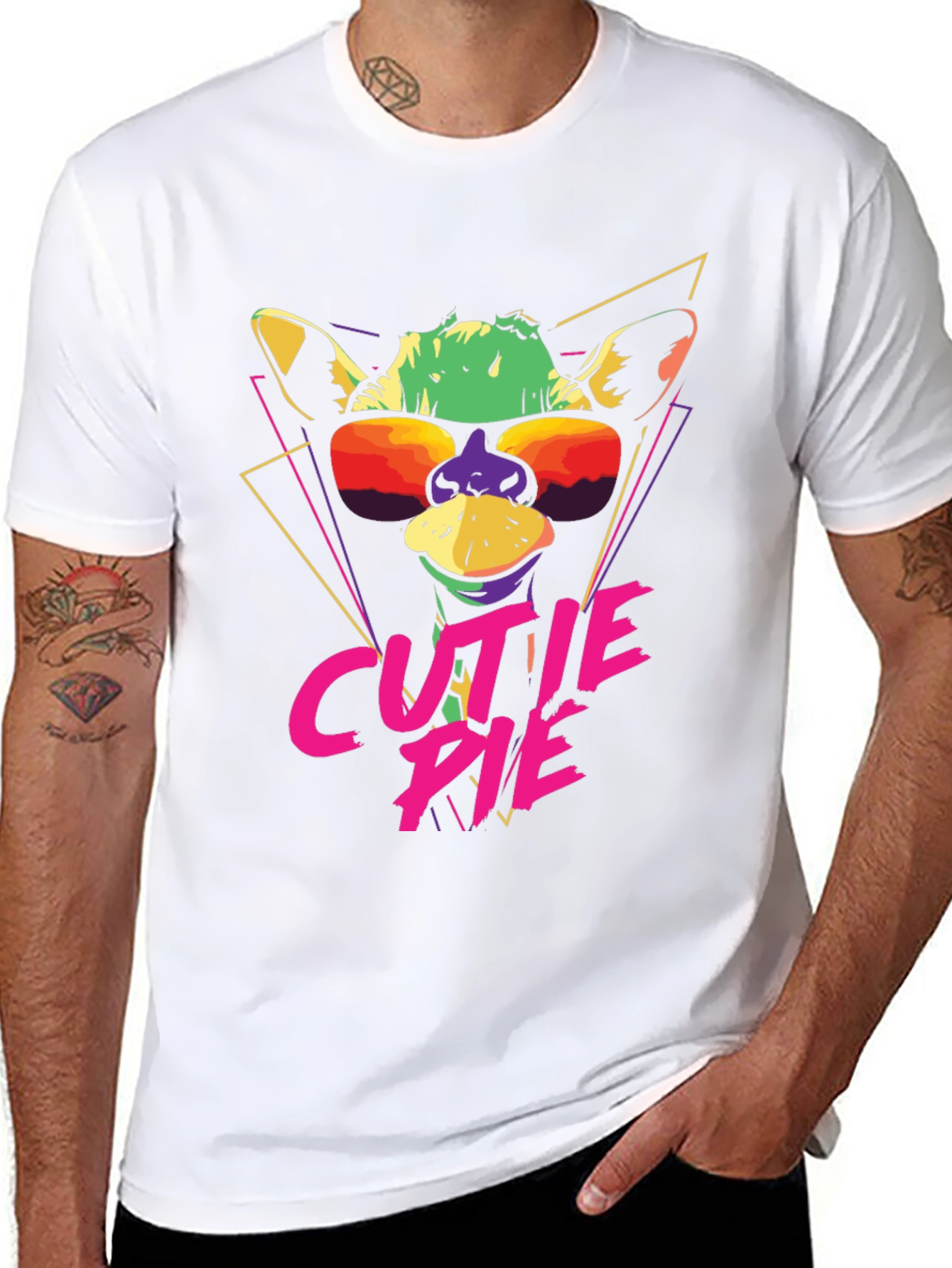 Cool Giraffe Cutie Pie Graphic Tee
