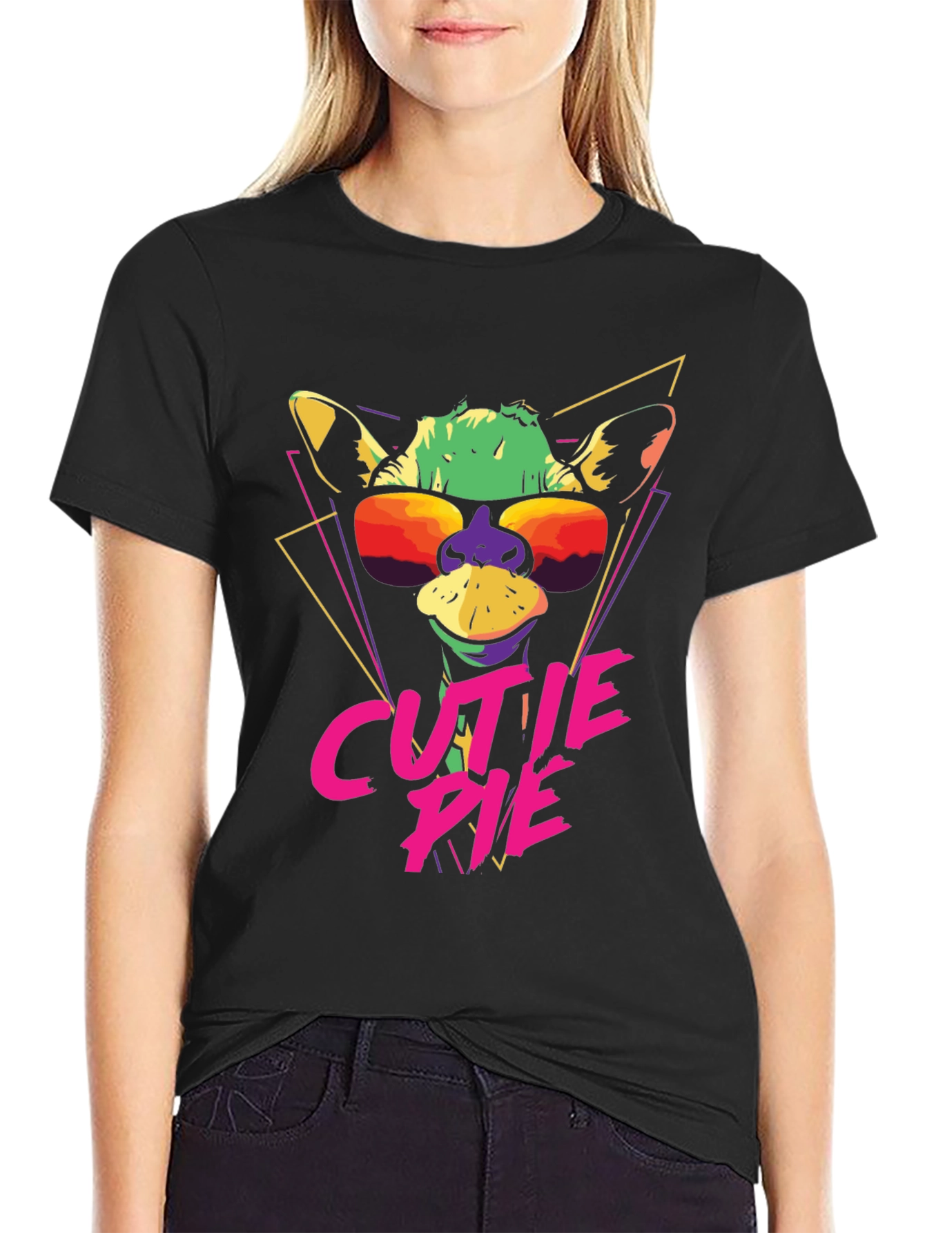 Cool Giraffe Cutie Pie Graphic Tee