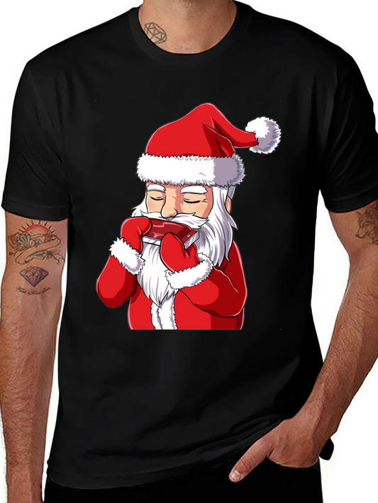 Santa Claus Harmonica Player Graphic T-Shirt