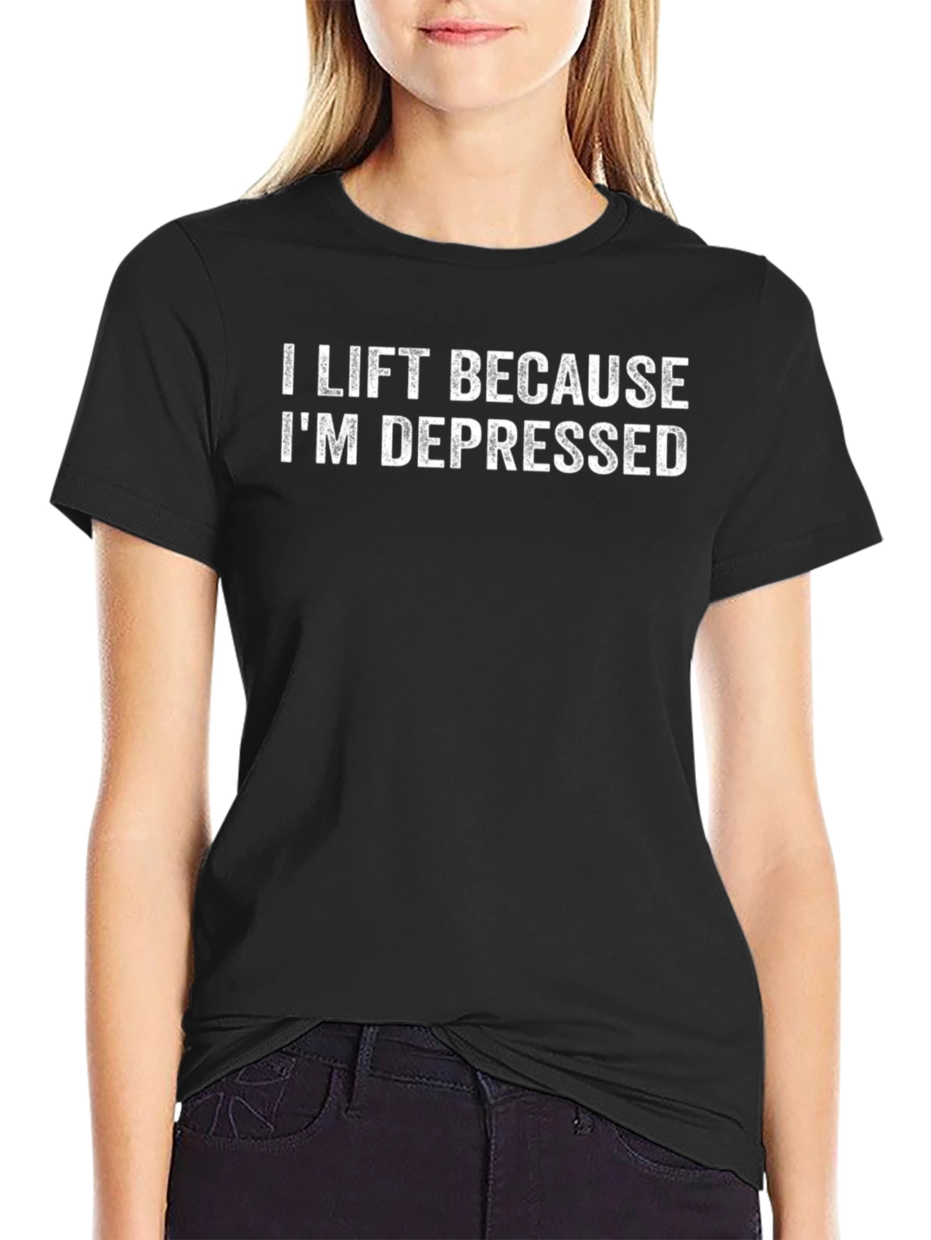 I Lift Because Im Depressed T-Shirt - Gym Motivation