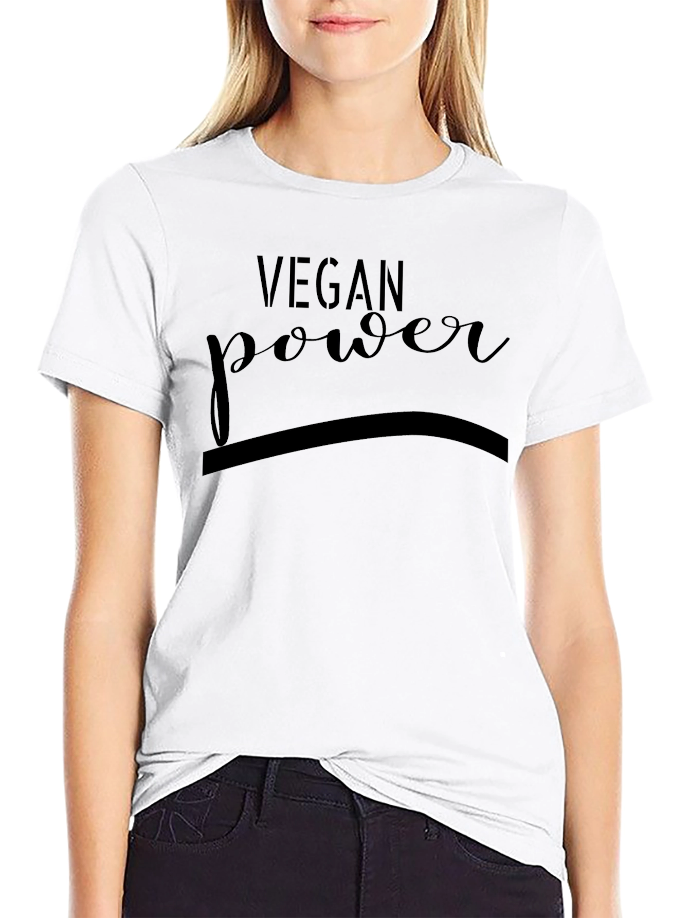 Vegan Power Black T-Shirt - Stylish & Comfortable