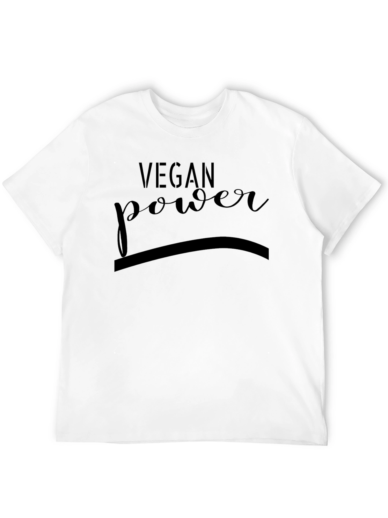 Vegan Power Black T-Shirt - Stylish & Comfortable