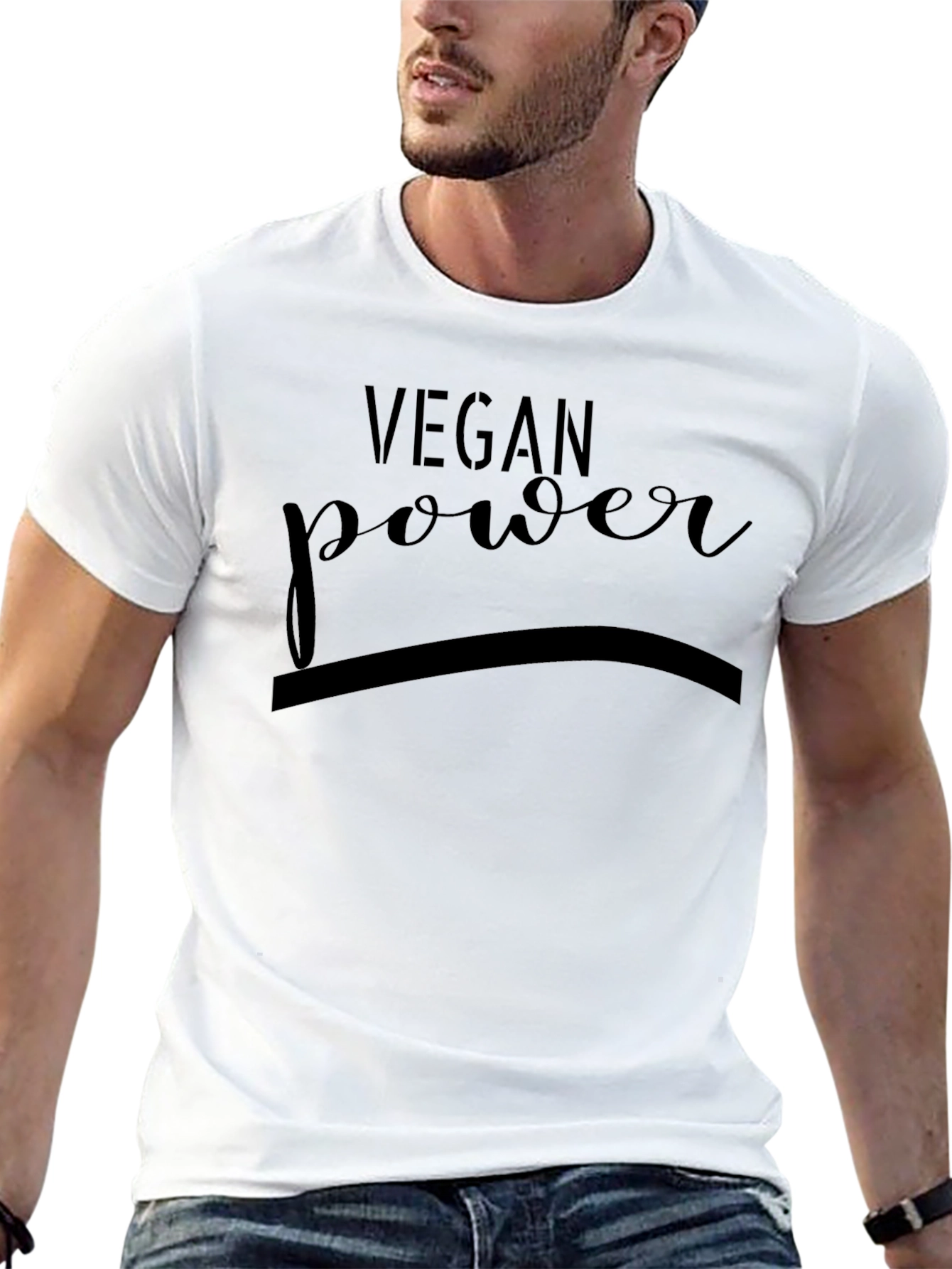 Vegan Power Black T-Shirt - Stylish & Comfortable