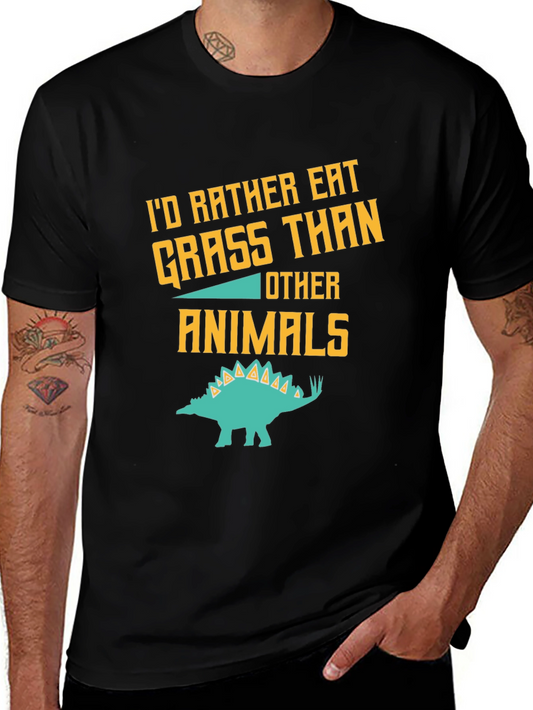 Dino Herbivore Tee - Id Rather Eat Grass T-Shirt