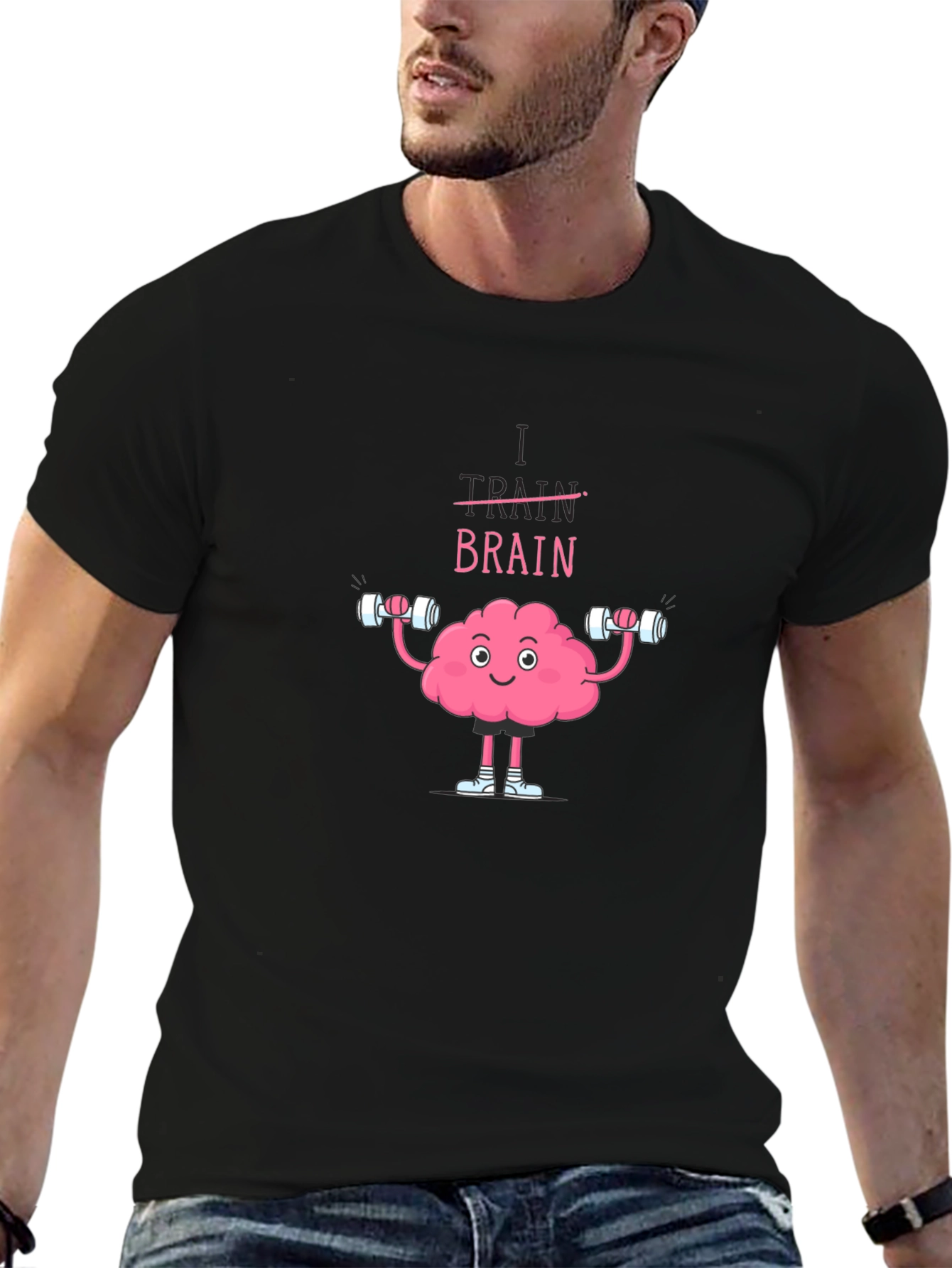 Train Your Brain T-Shirt - Fitness & Mental Health