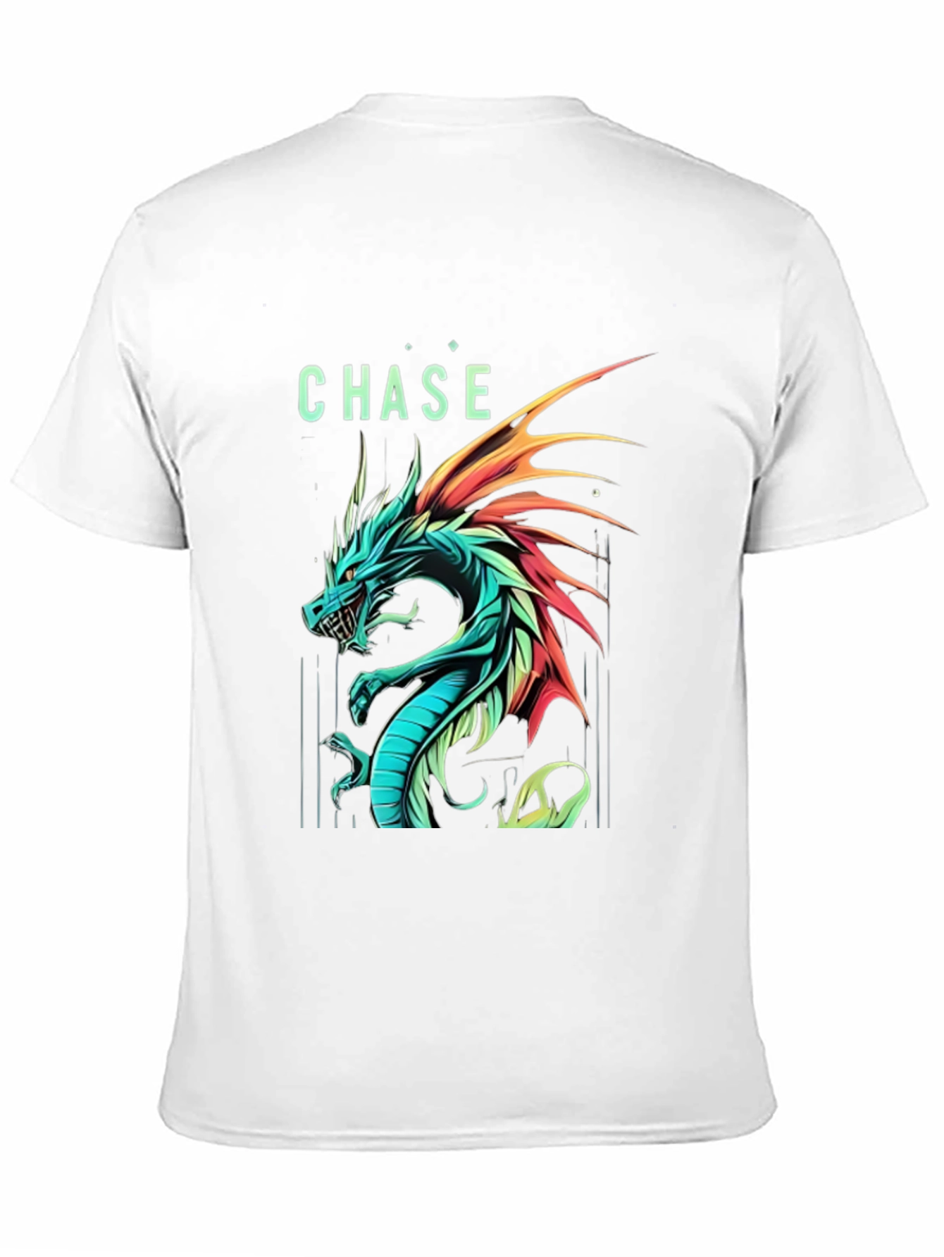 Chase Dragon Graphic Print Black T-Shirt