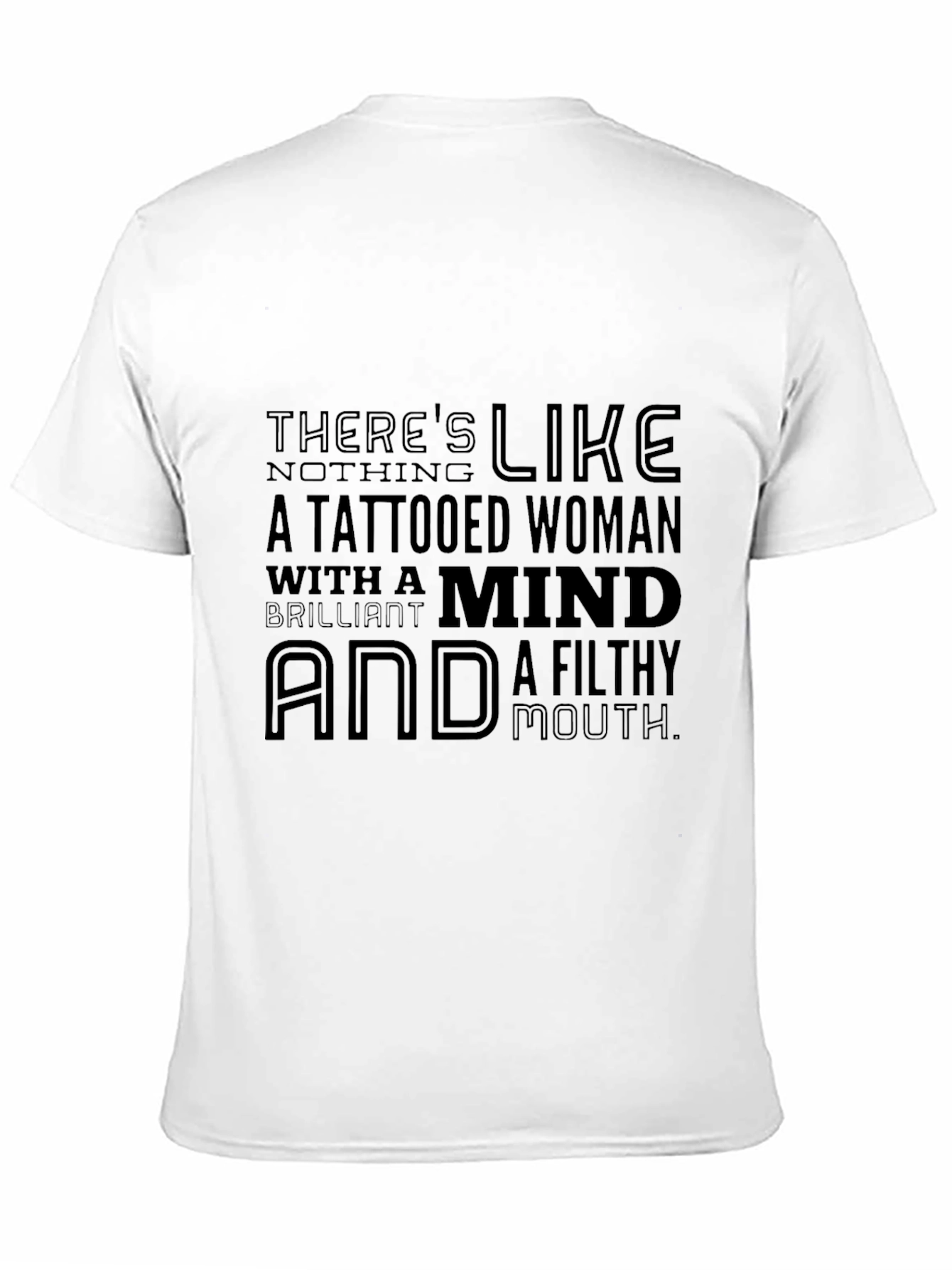 Tattooed Woman Graphic T-Shirt - Black