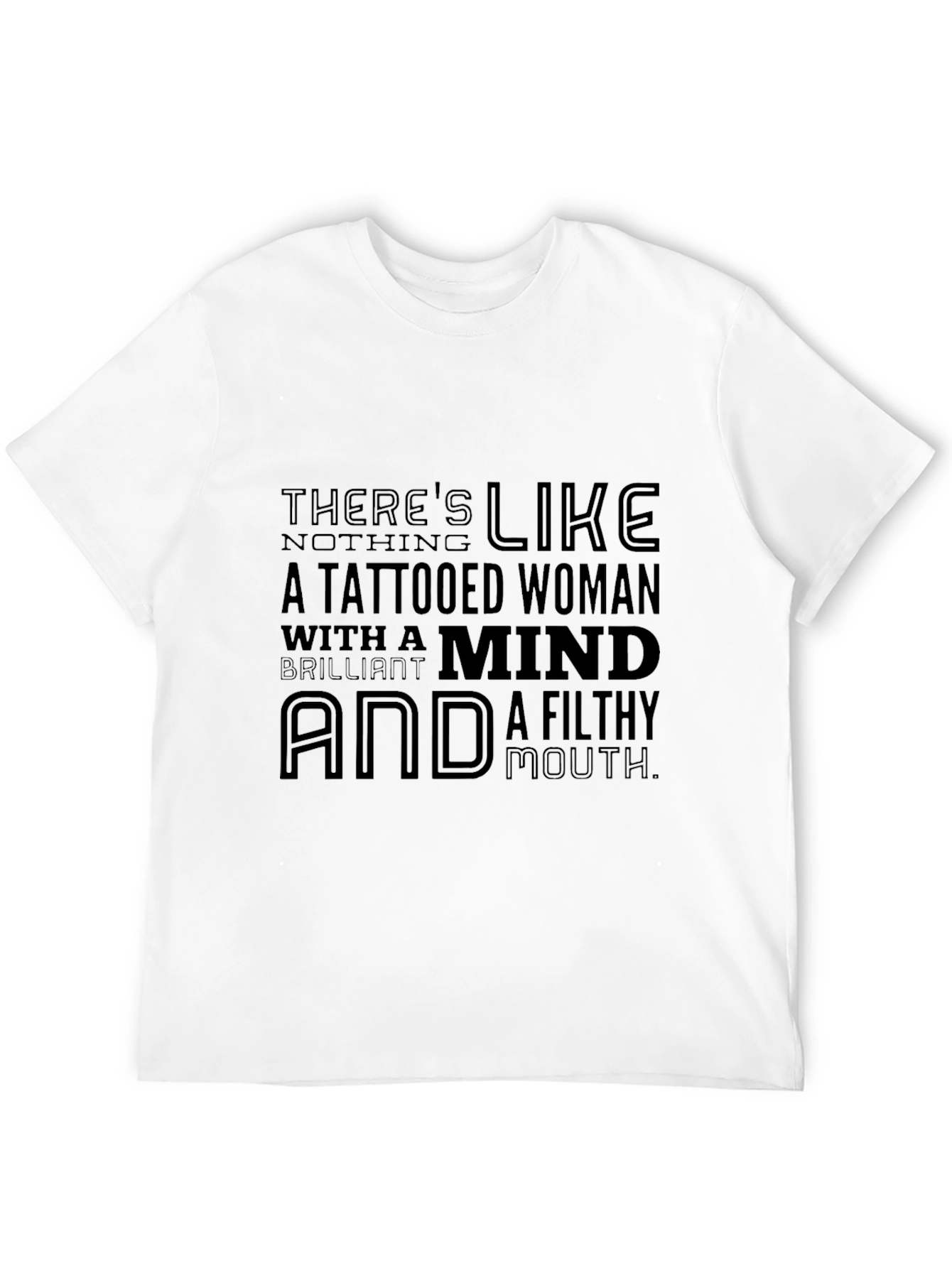 Tattooed Woman Graphic T-Shirt - Black