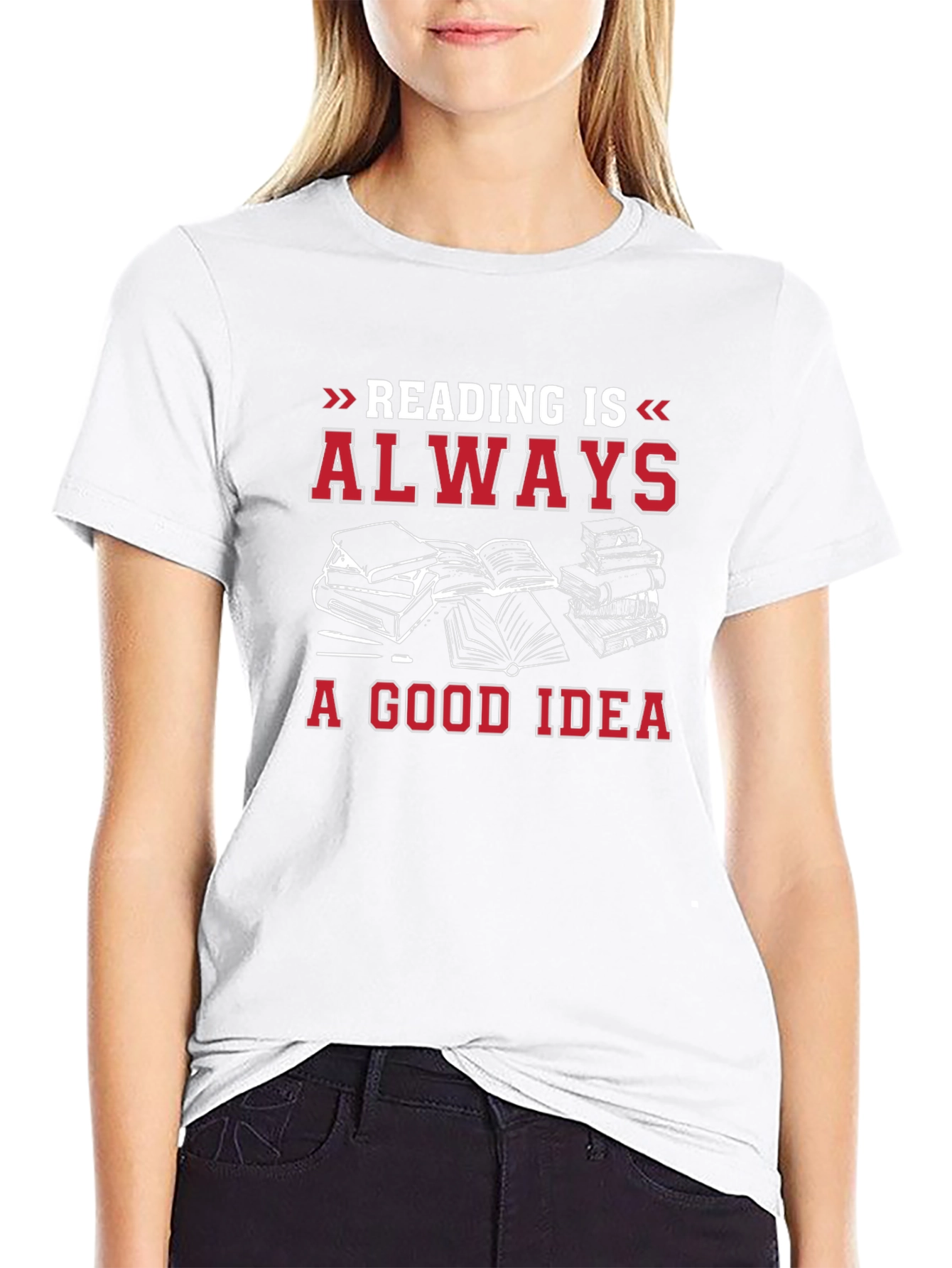 Reading is Always a Good Idea Black T-Shirt