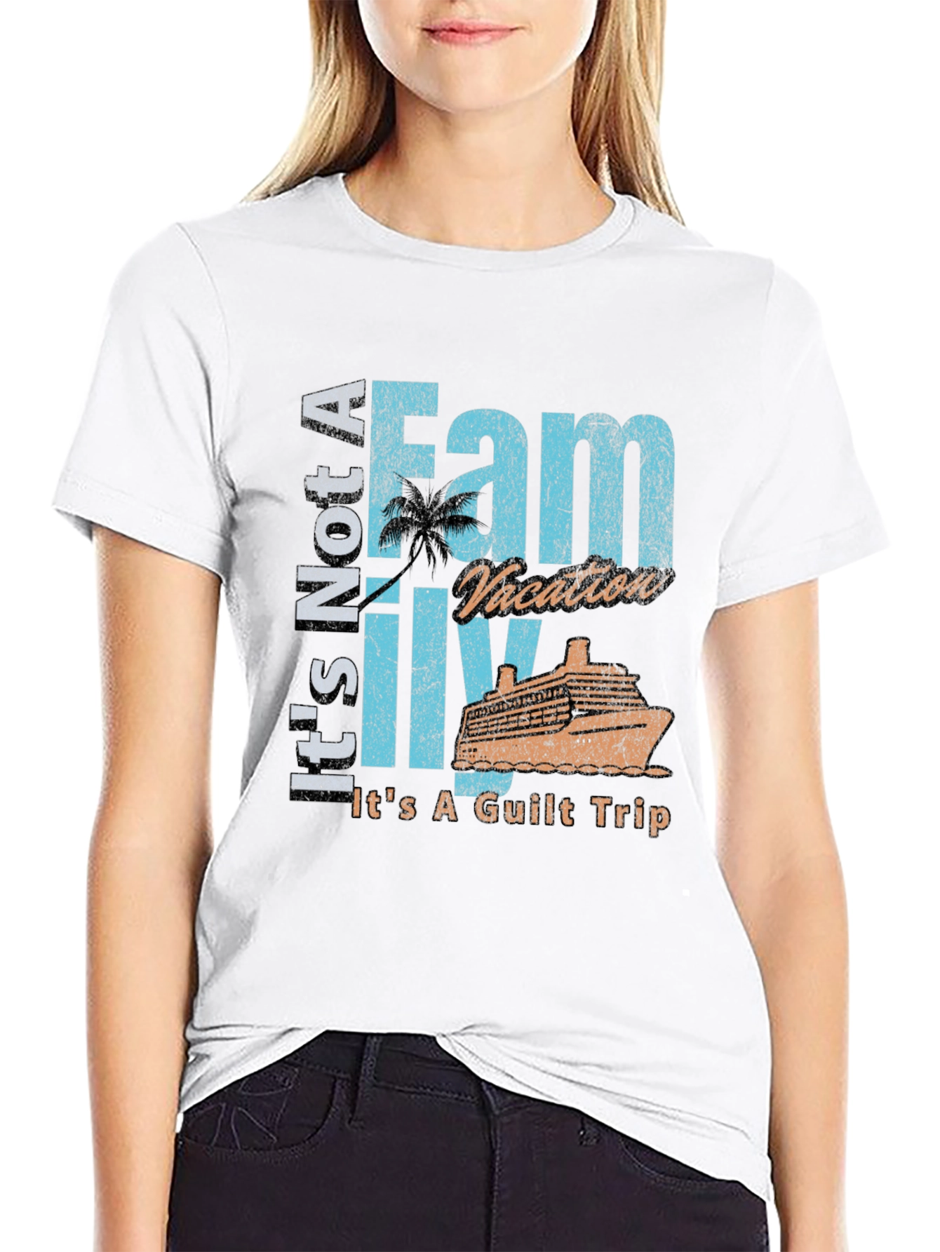 Funny Family Vacation Guilt Trip T-Shirt
