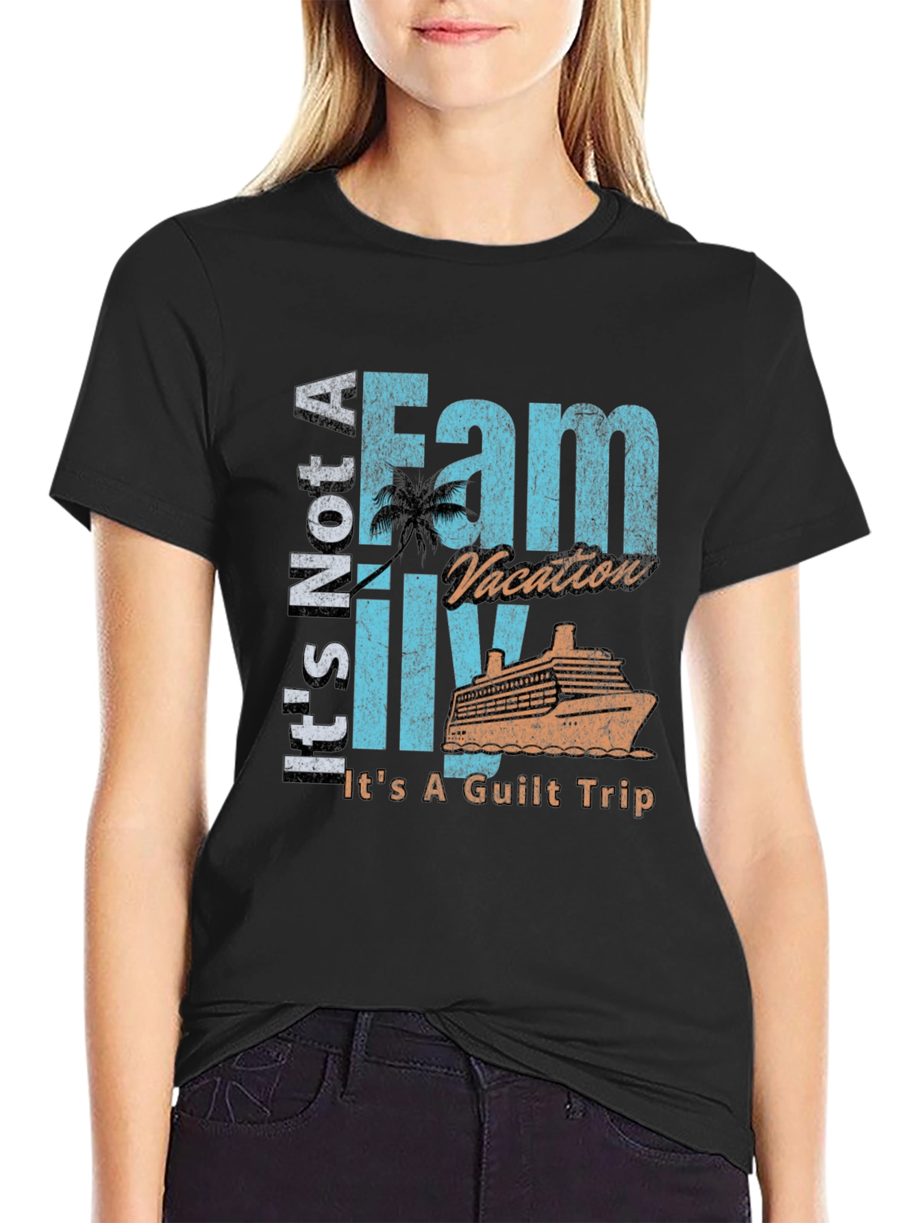 Funny Family Vacation Guilt Trip T-Shirt