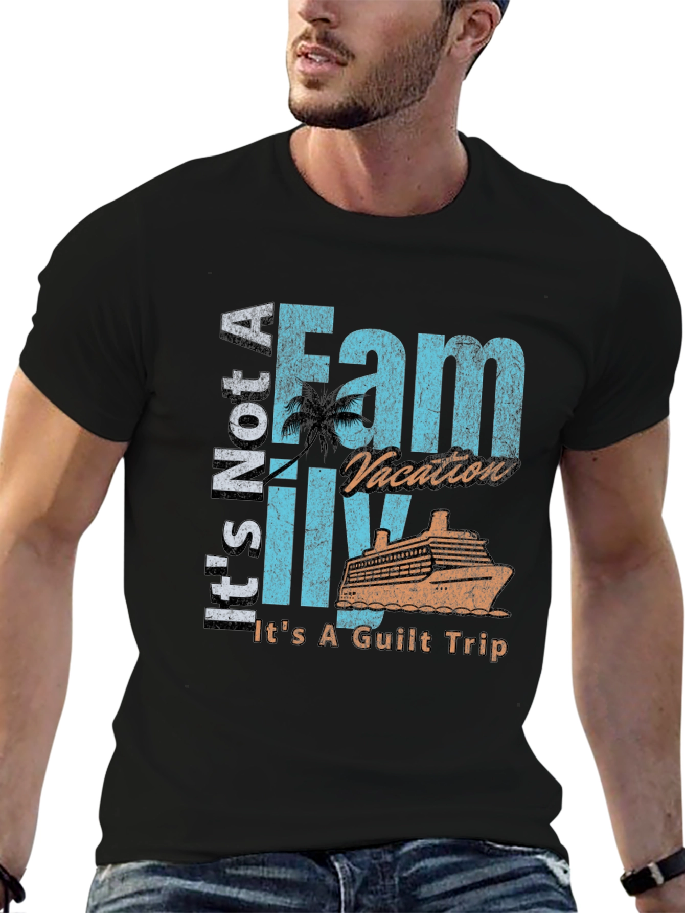 Funny Family Vacation Guilt Trip T-Shirt