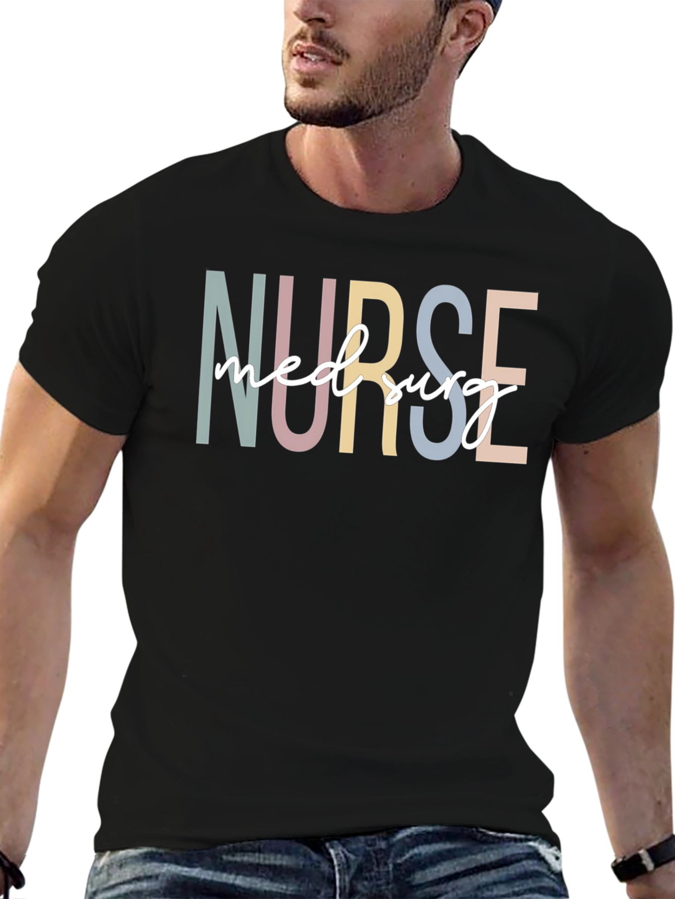 Nurse Med Surg Black T-Shirt