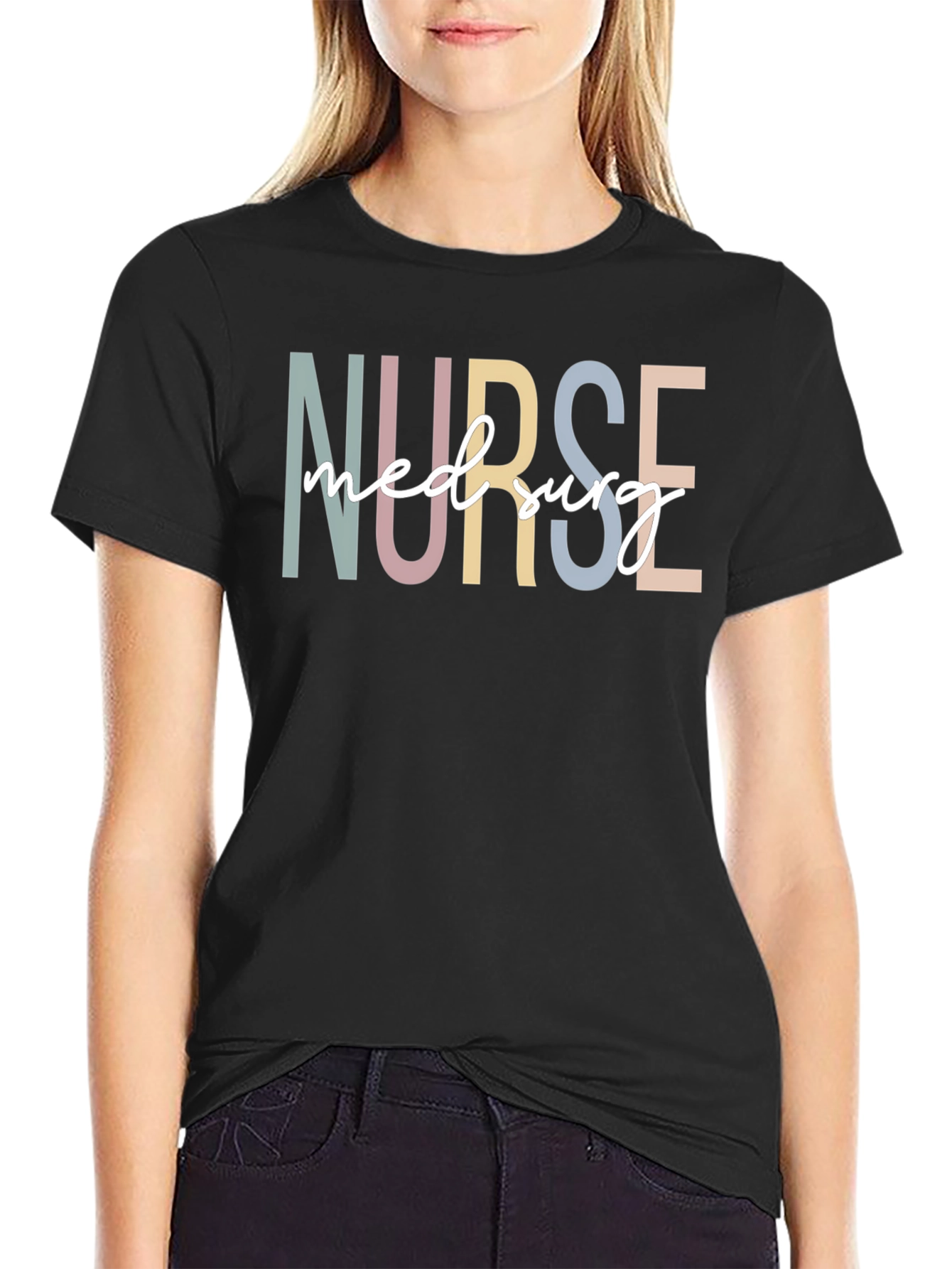 Nurse Med Surg Black T-Shirt
