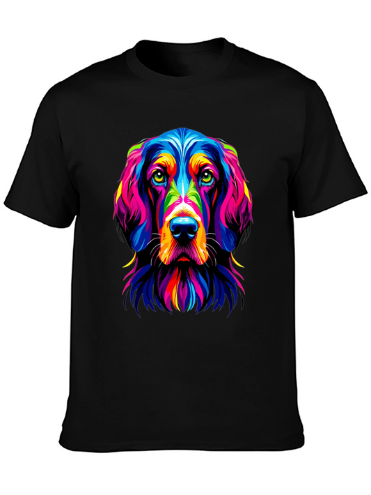 Colorful Dog Portrait Graphic Tee