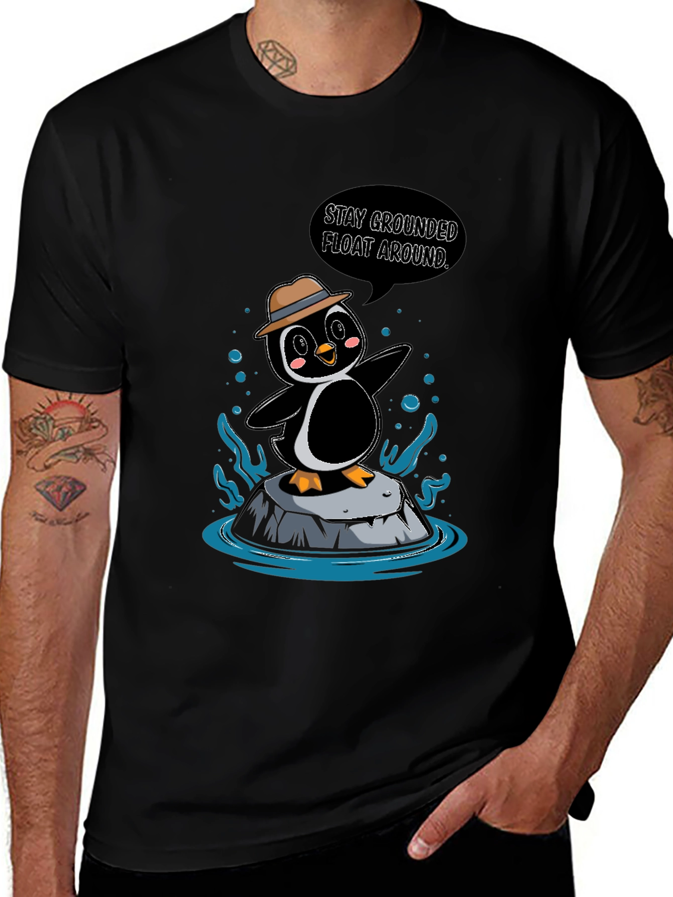Stay Grounded Penguin Graphic Tee