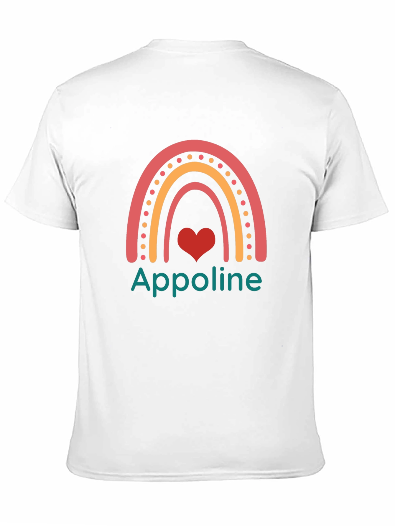 Appoline Rainbow Heart T-Shirt - Trendy Graphic Tee