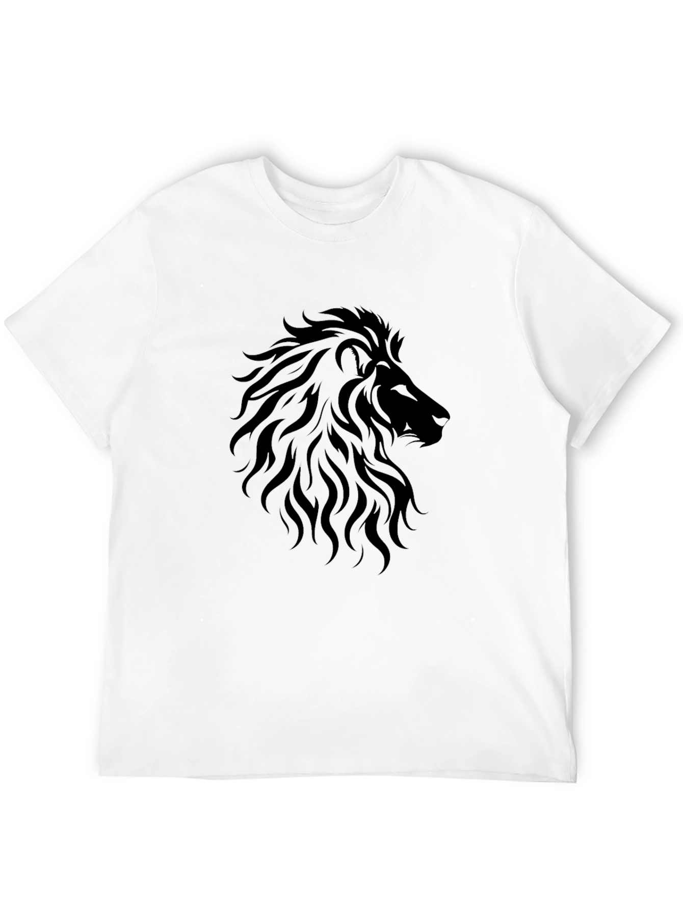 Lion Head Graphic Black T-Shirt