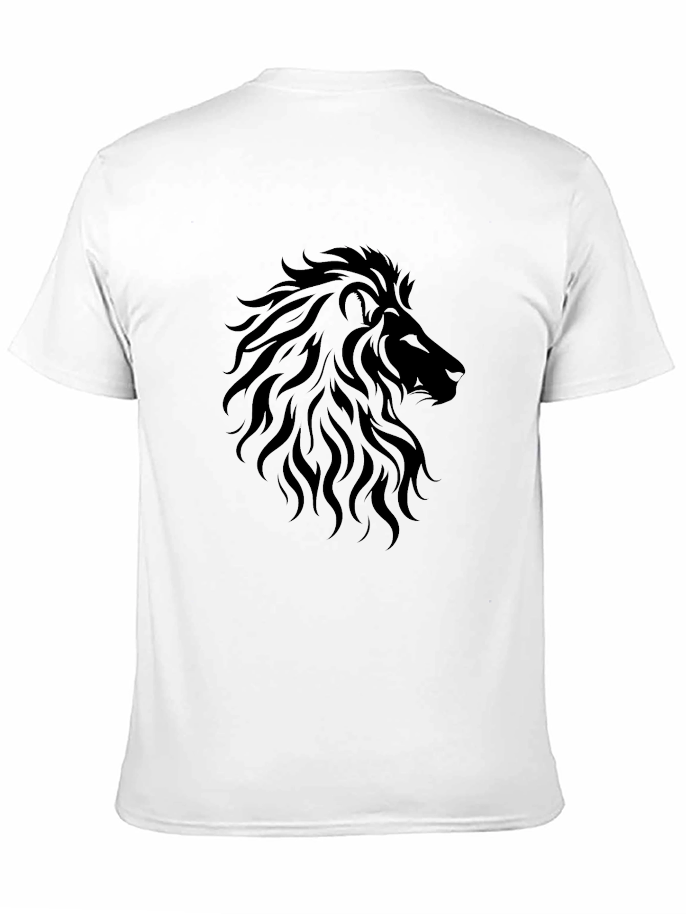 Lion Head Graphic Black T-Shirt