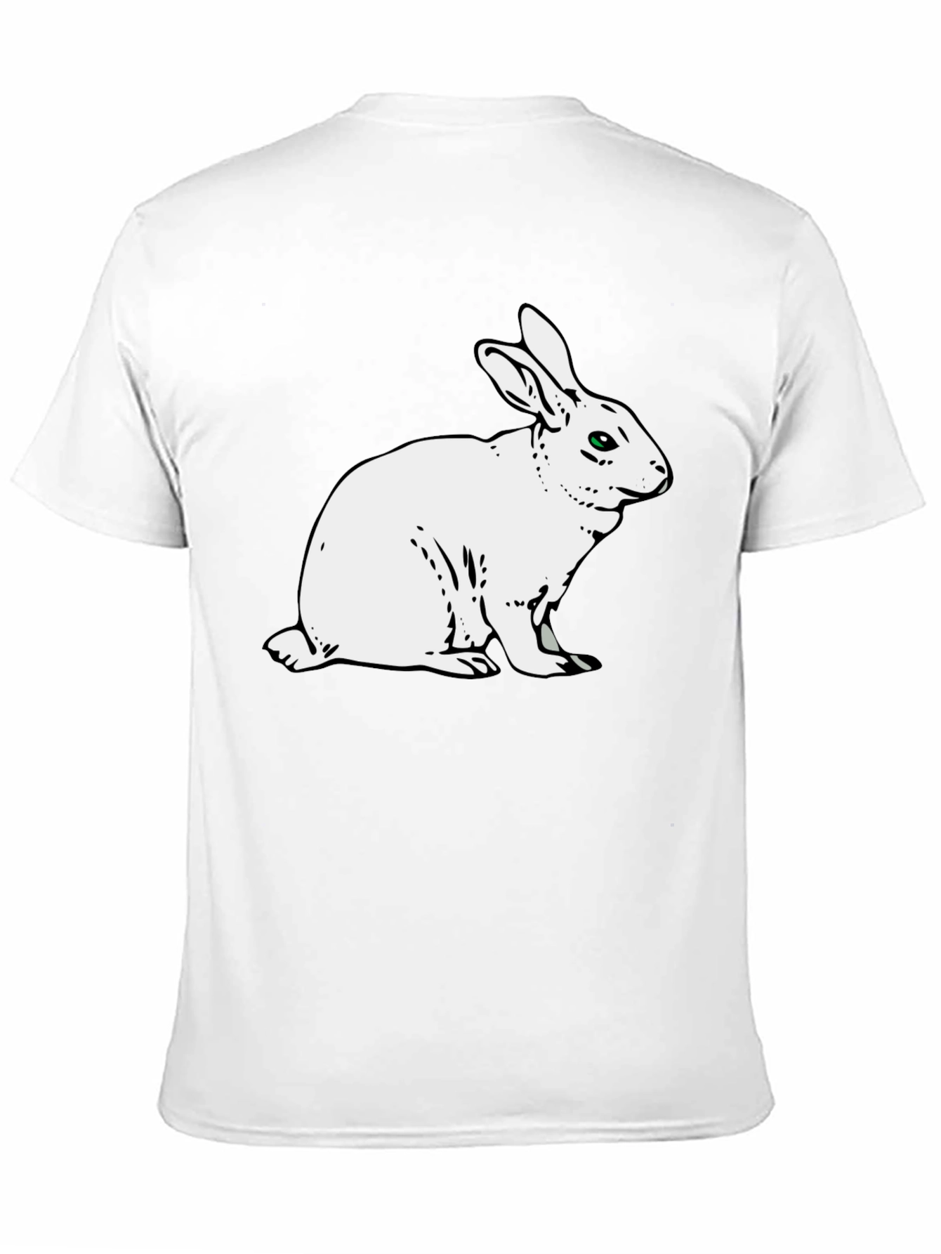Rabbit Graphic Tee - Mens Black Cotton T-Shirt