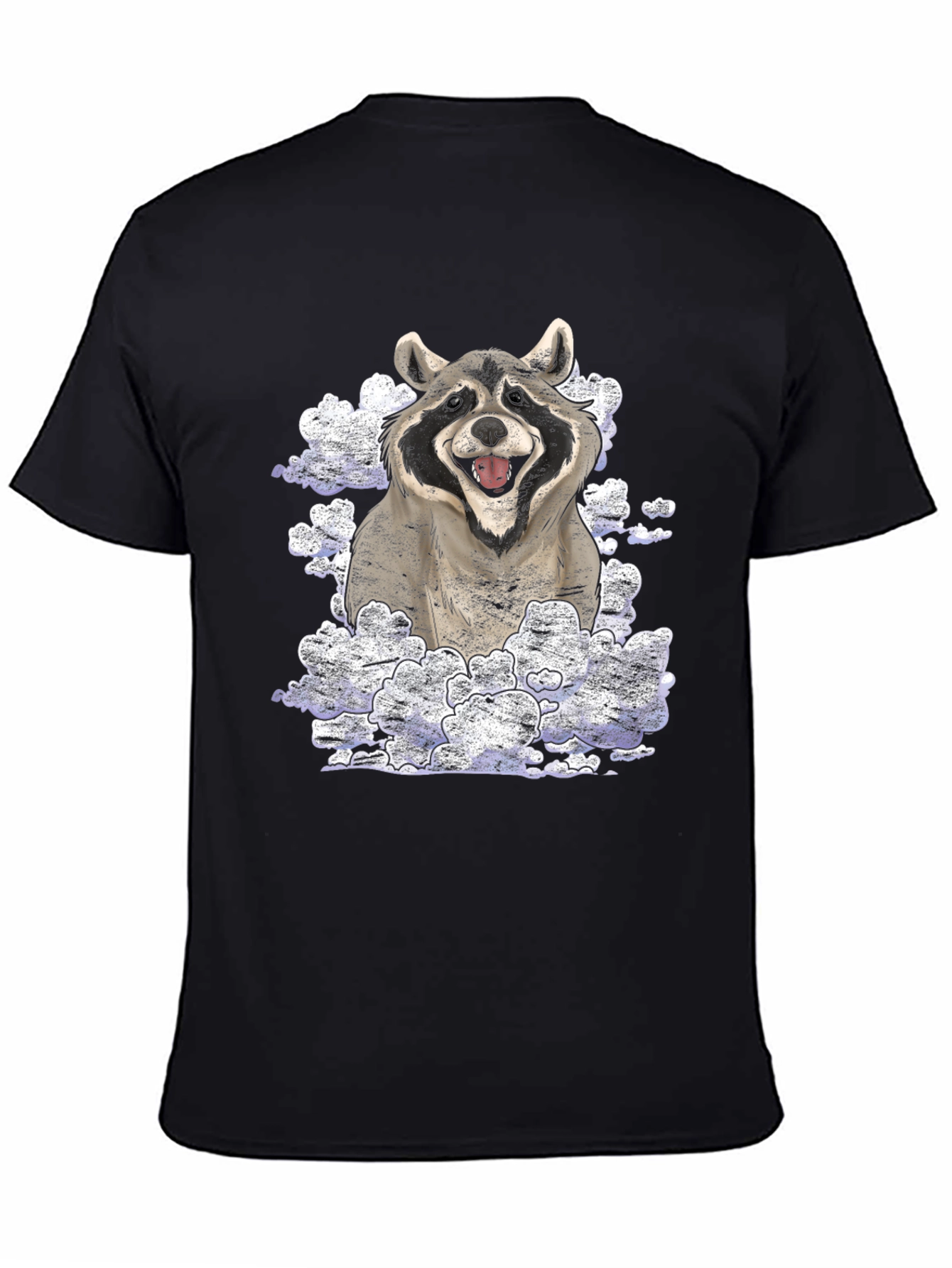 Raccoon in Clouds Graphic T-Shirt