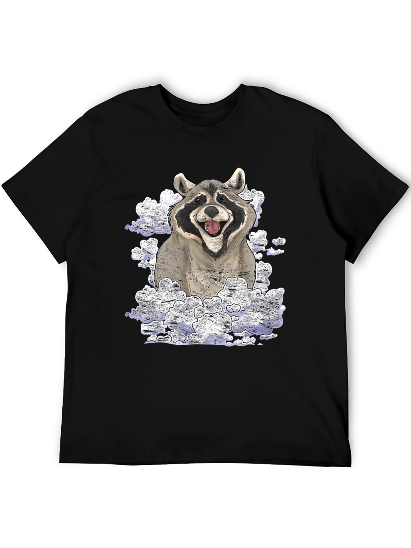 Raccoon in Clouds Graphic T-Shirt